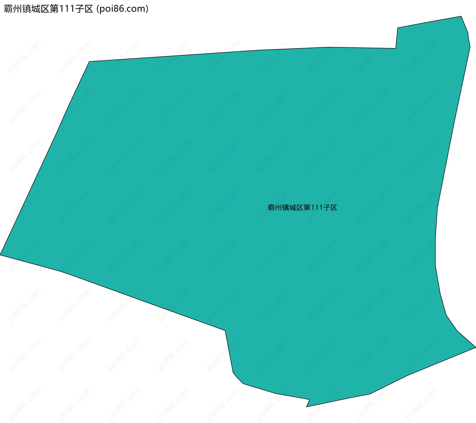 霸州镇城区第111子区边界地图