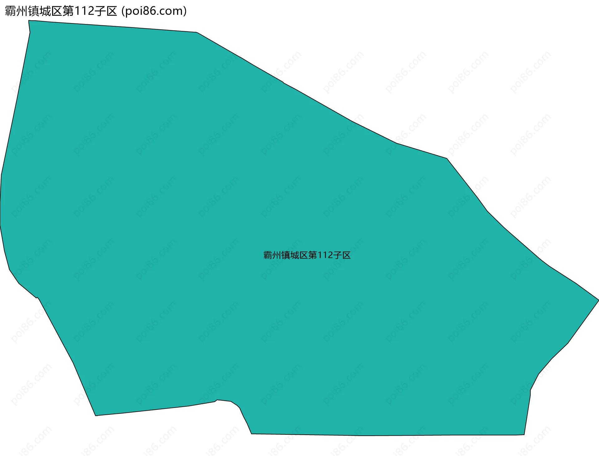 霸州镇城区第112子区边界地图