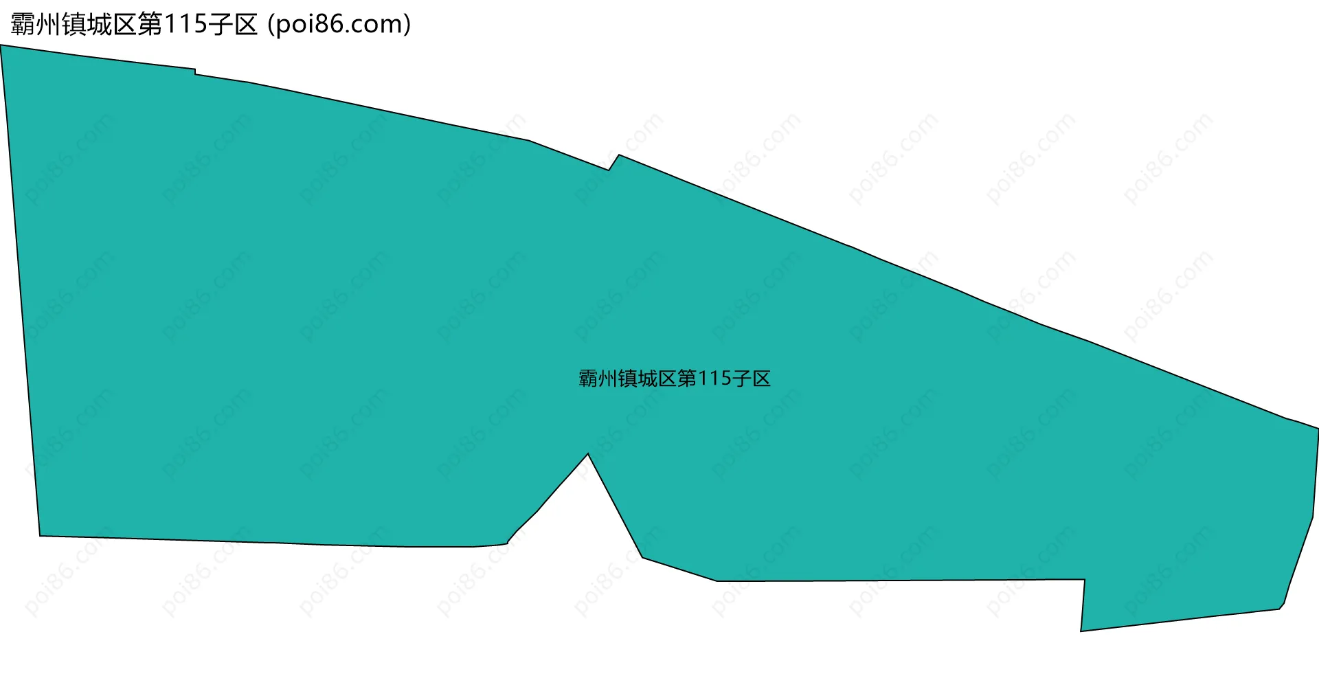 霸州镇城区第115子区边界地图