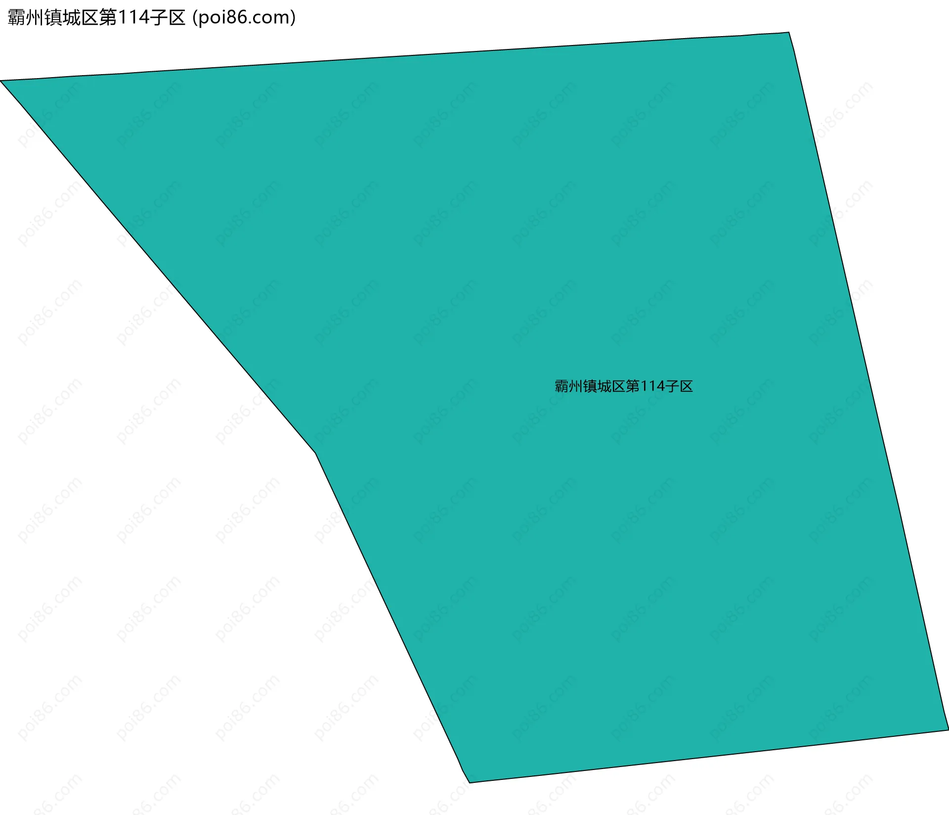 霸州镇城区第114子区边界地图