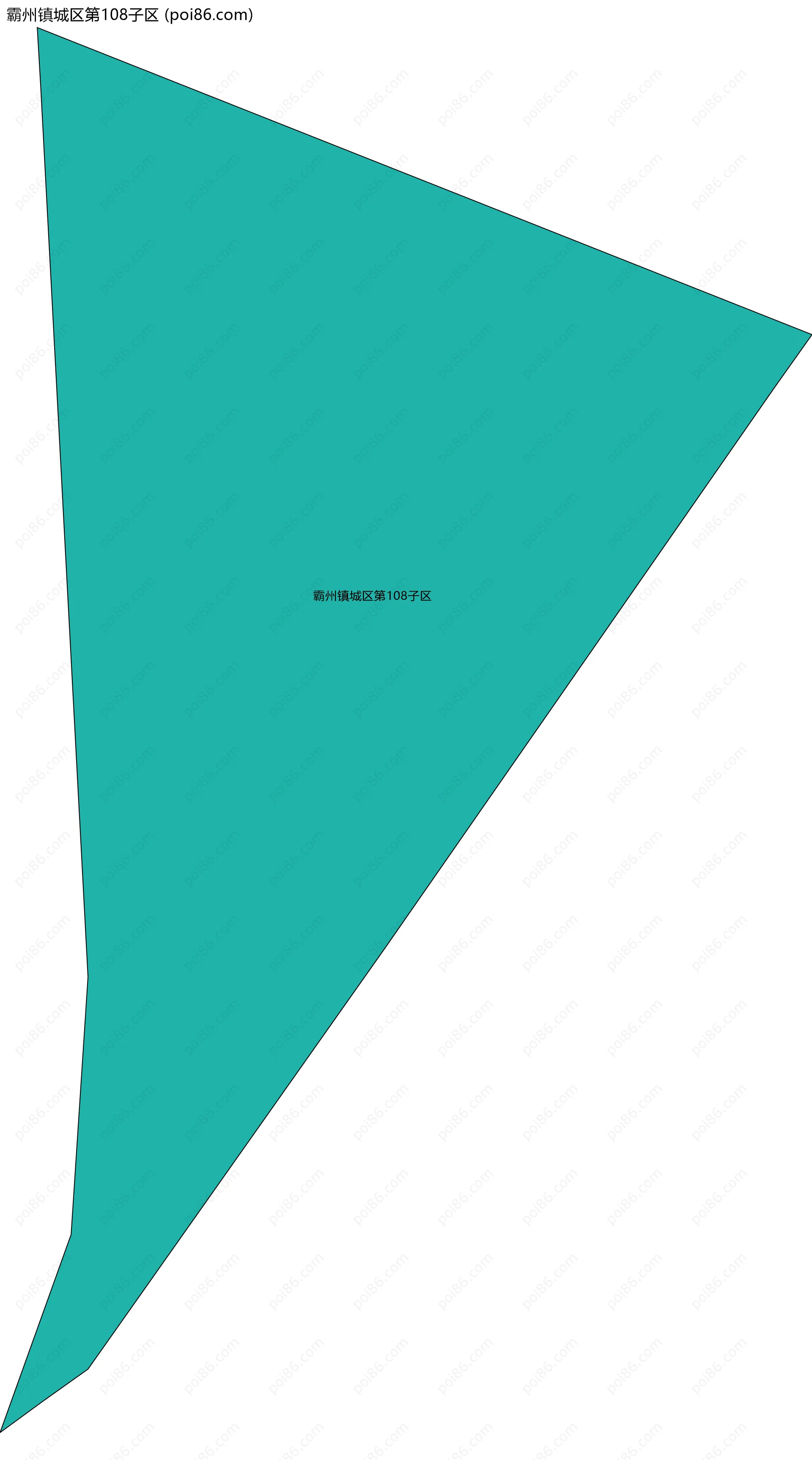 霸州镇城区第108子区边界地图