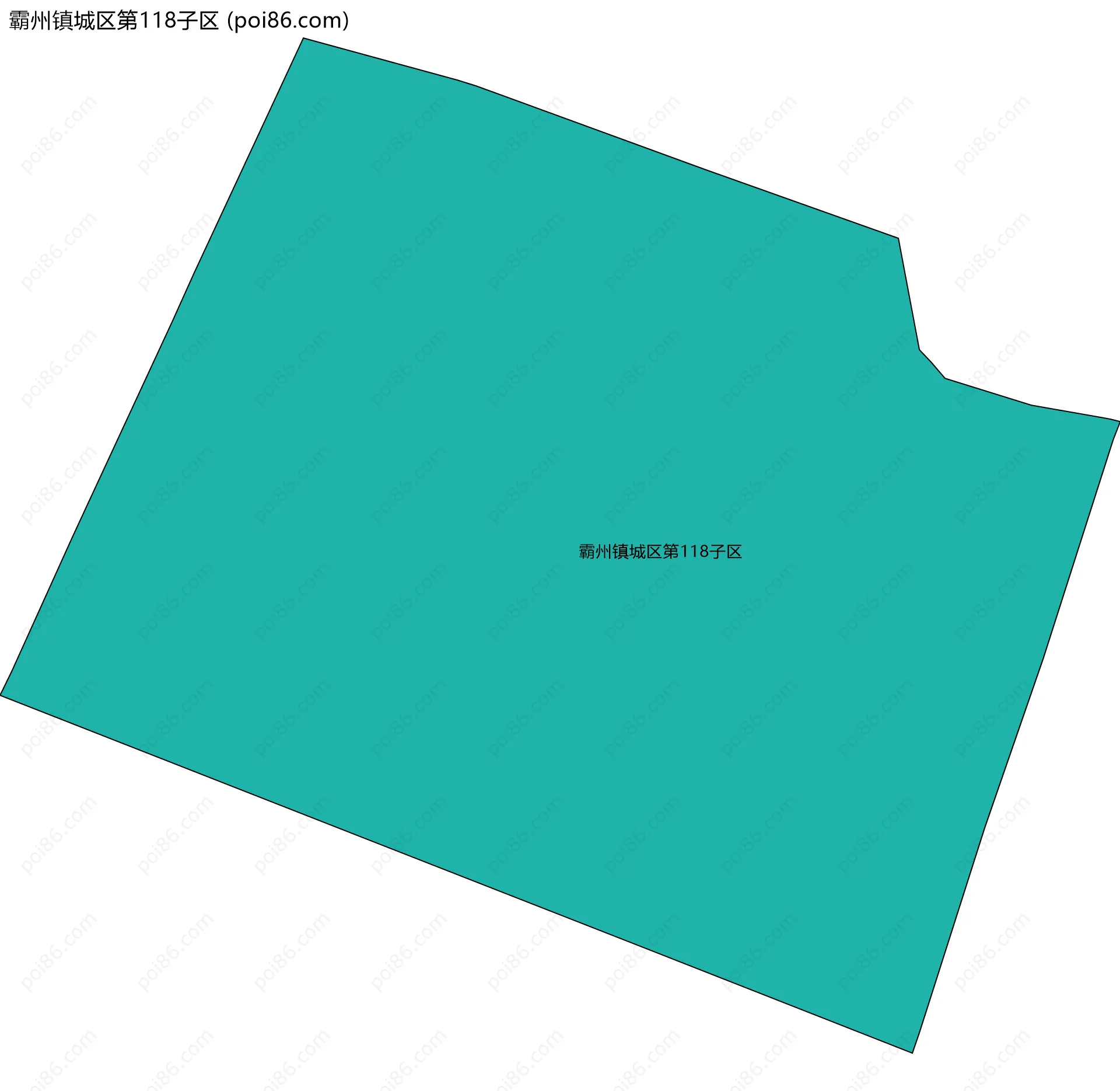 霸州镇城区第118子区边界地图
