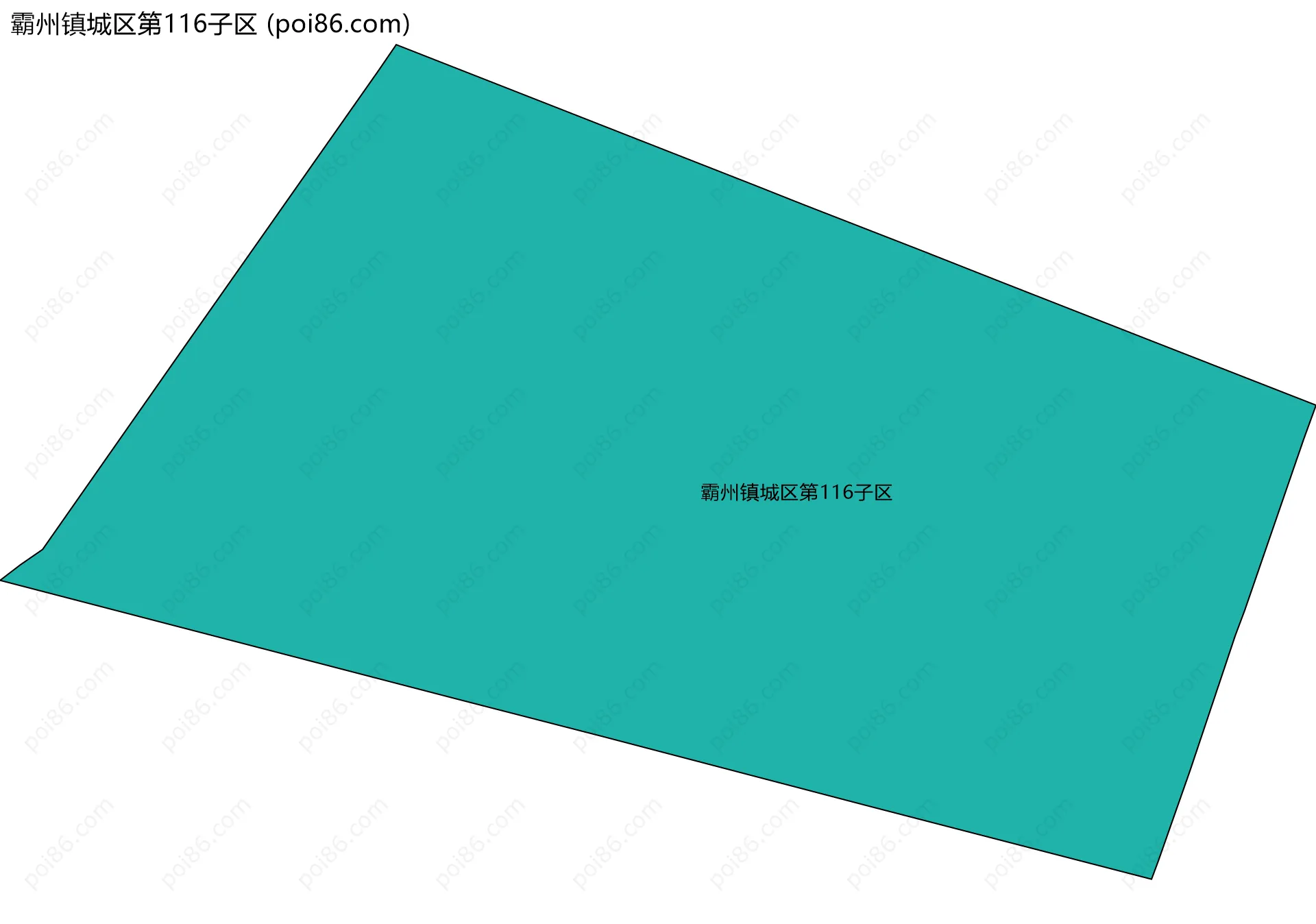 霸州镇城区第116子区边界地图