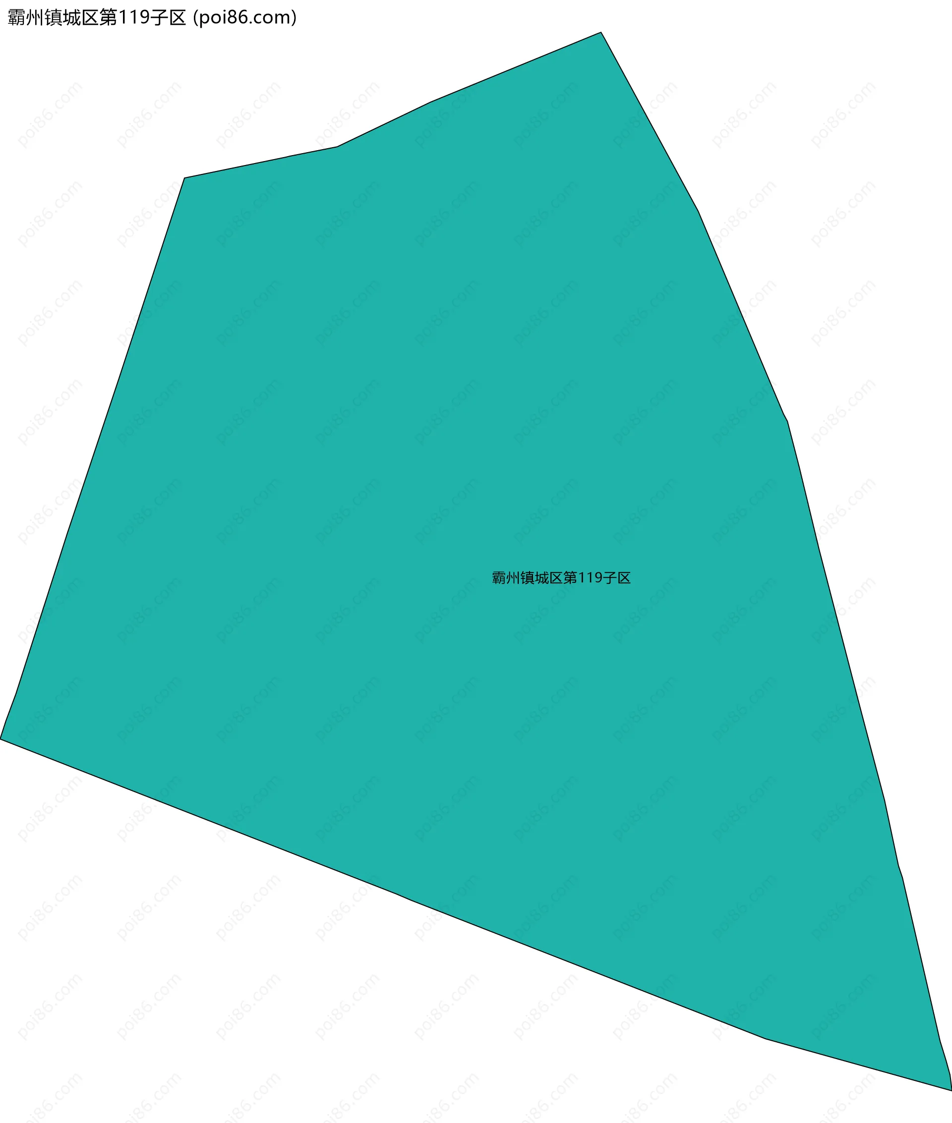 霸州镇城区第119子区边界地图