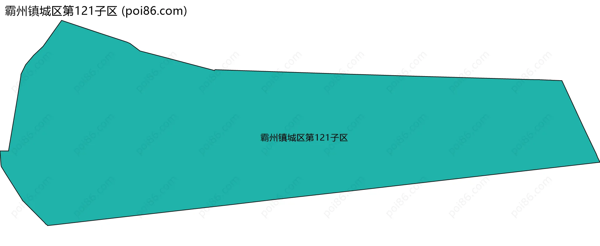 霸州镇城区第121子区边界地图