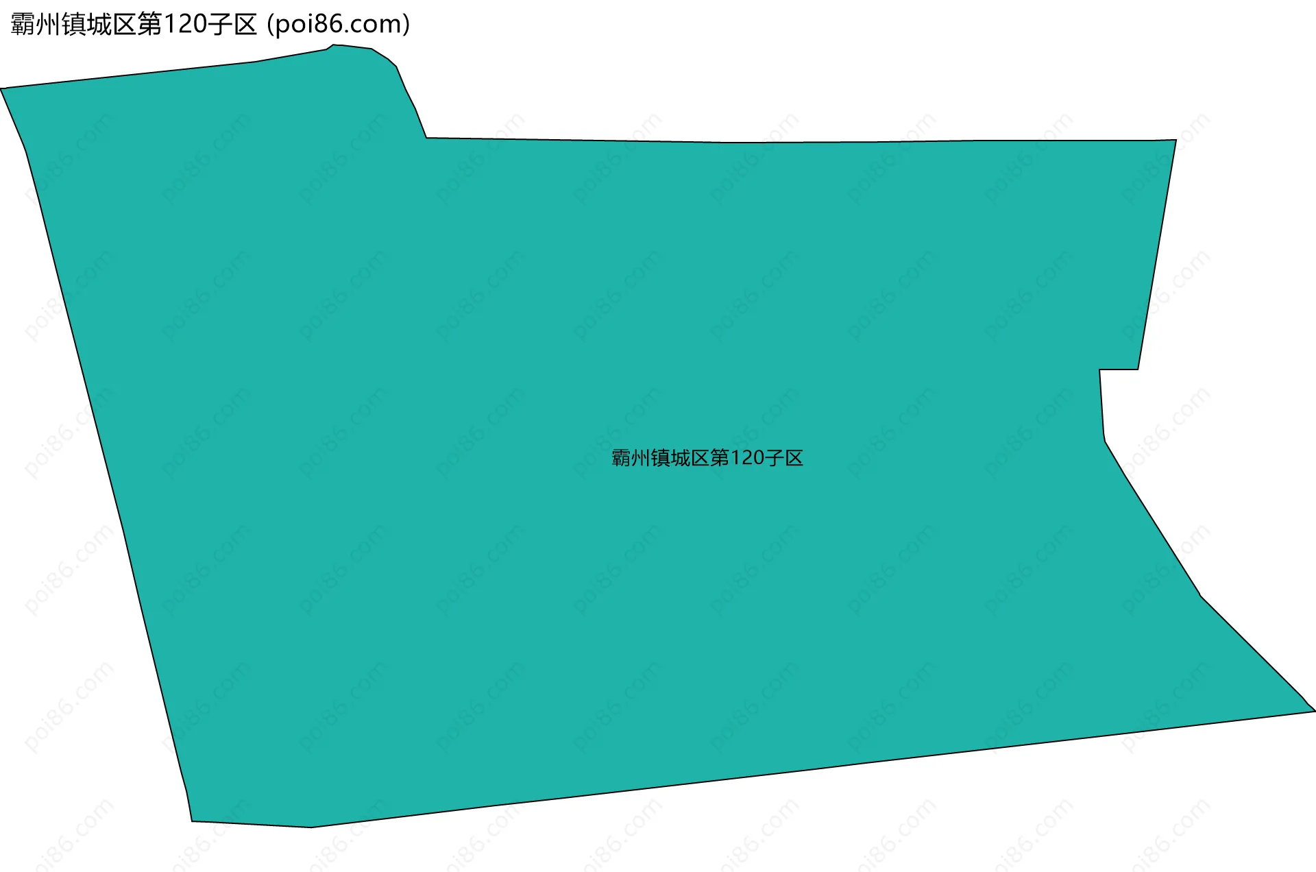 霸州镇城区第120子区边界地图