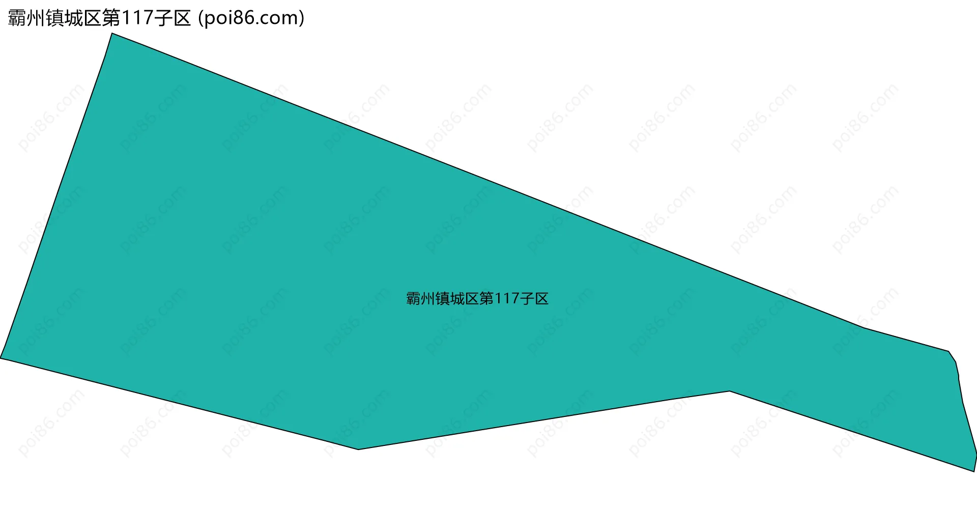 霸州镇城区第117子区边界地图