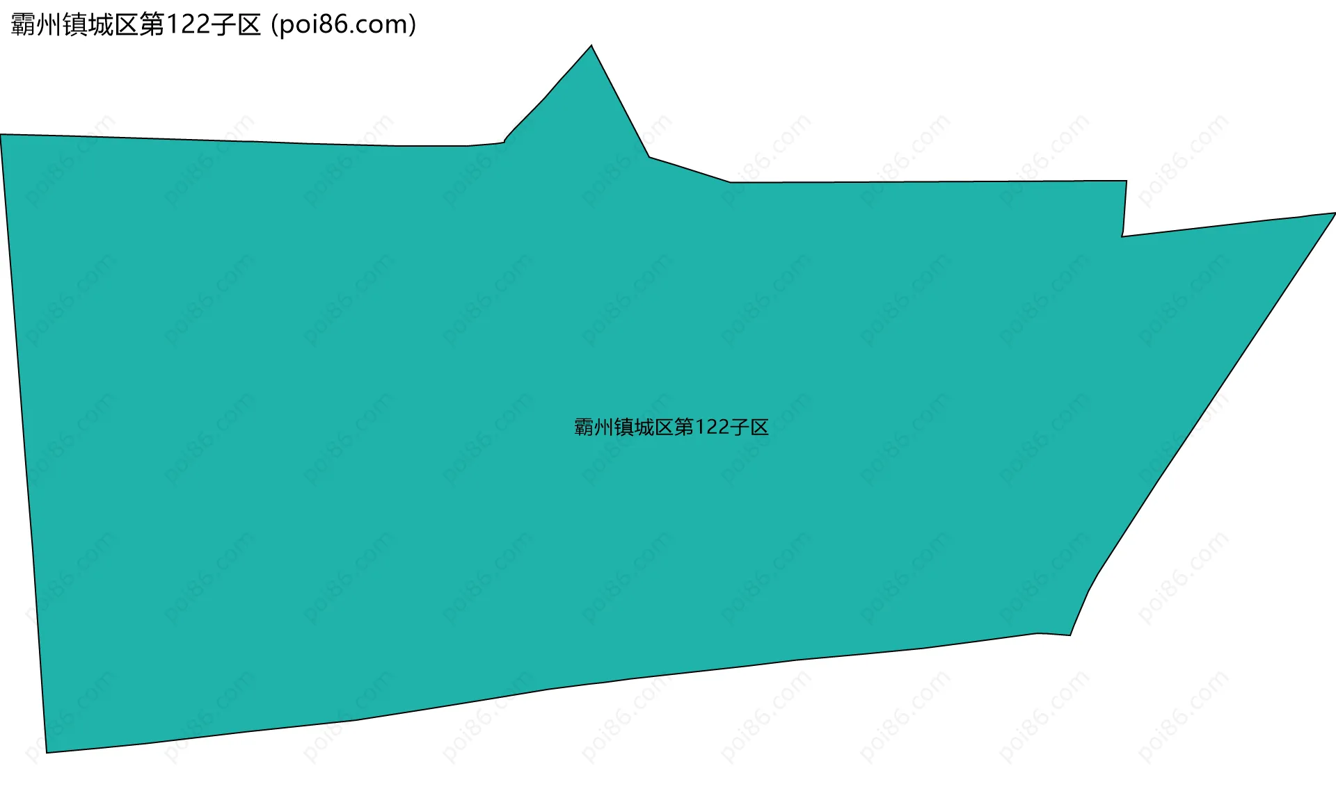 霸州镇城区第122子区边界地图