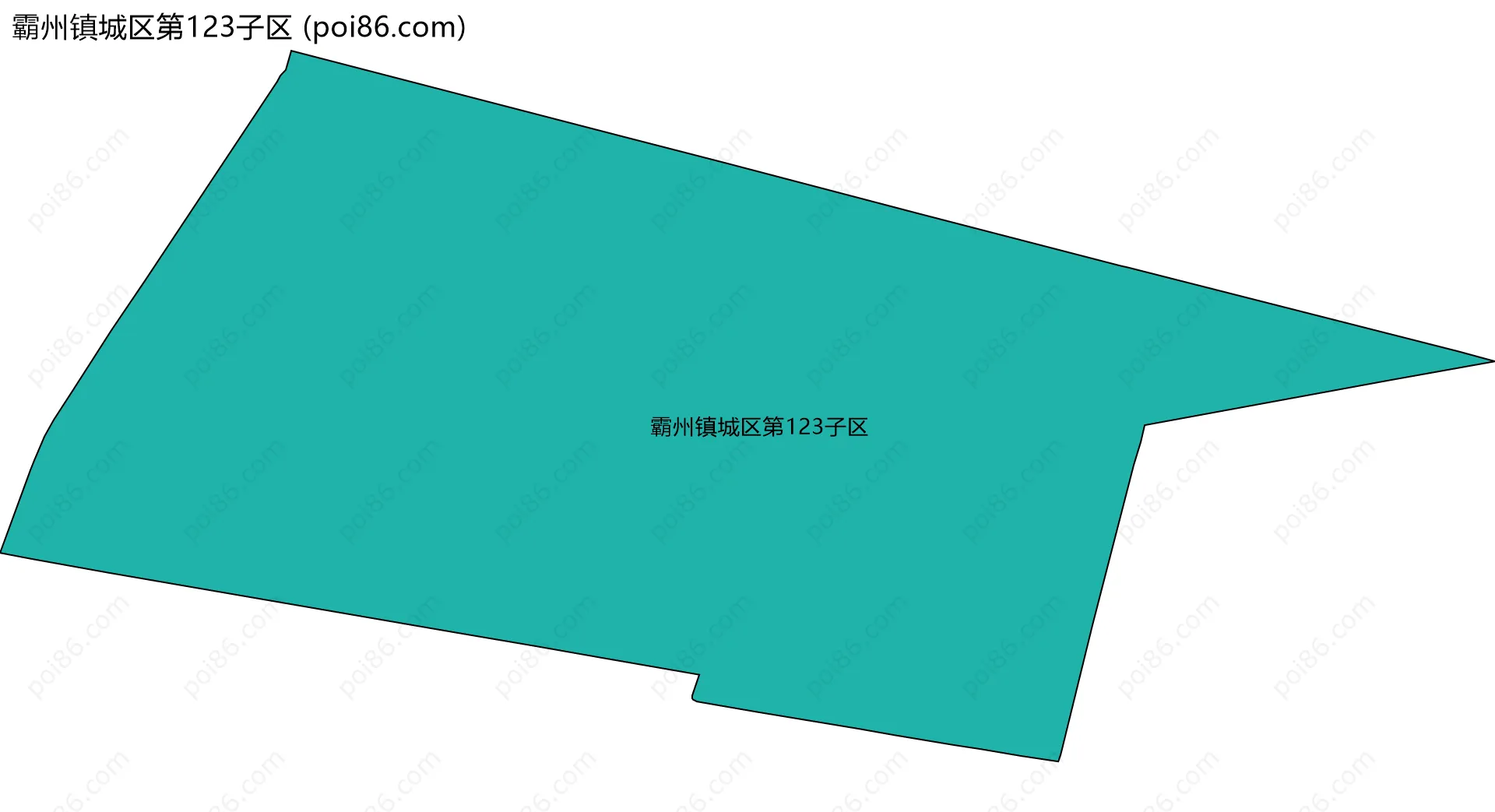 霸州镇城区第123子区边界地图