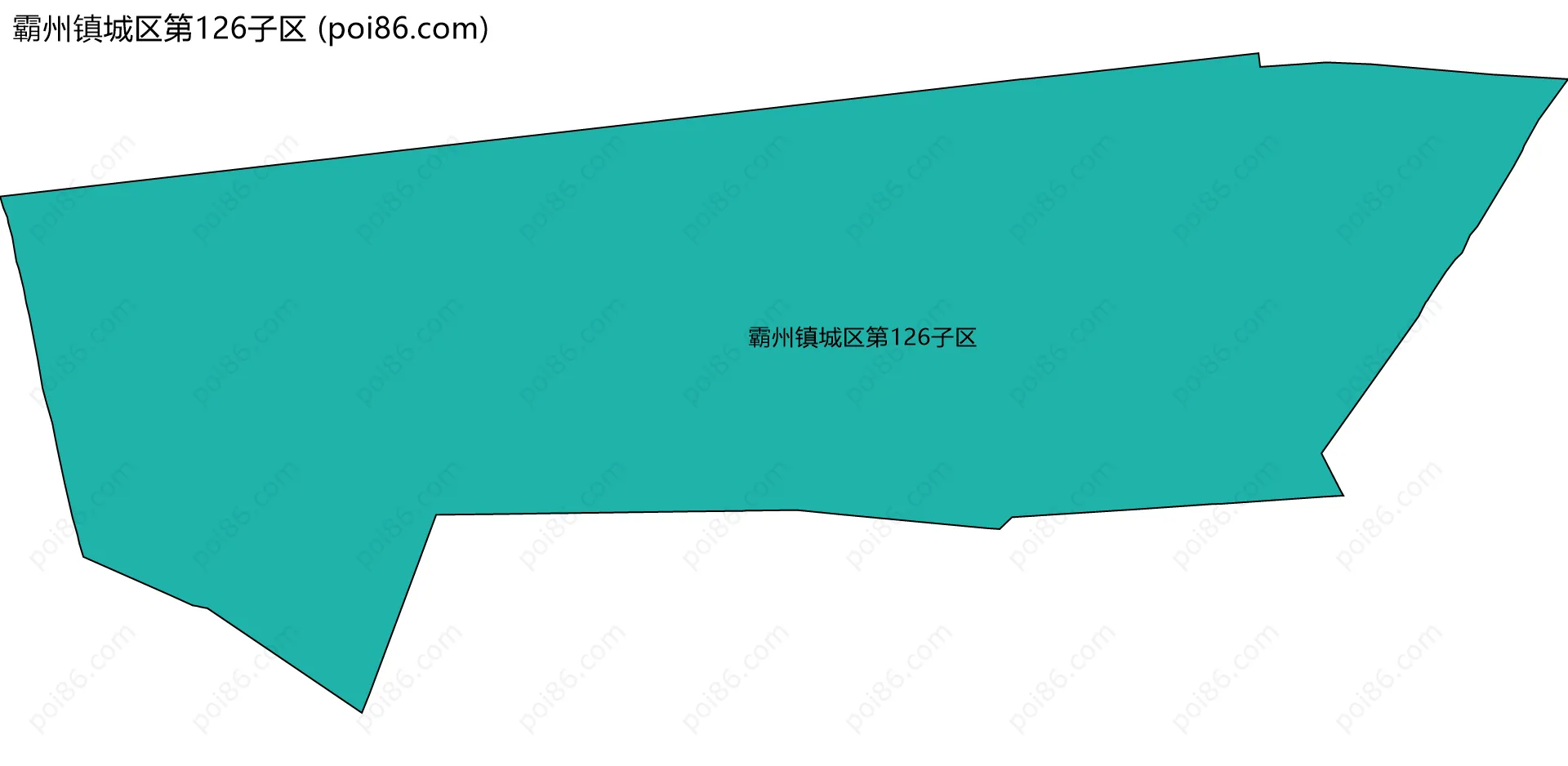 霸州镇城区第126子区边界地图