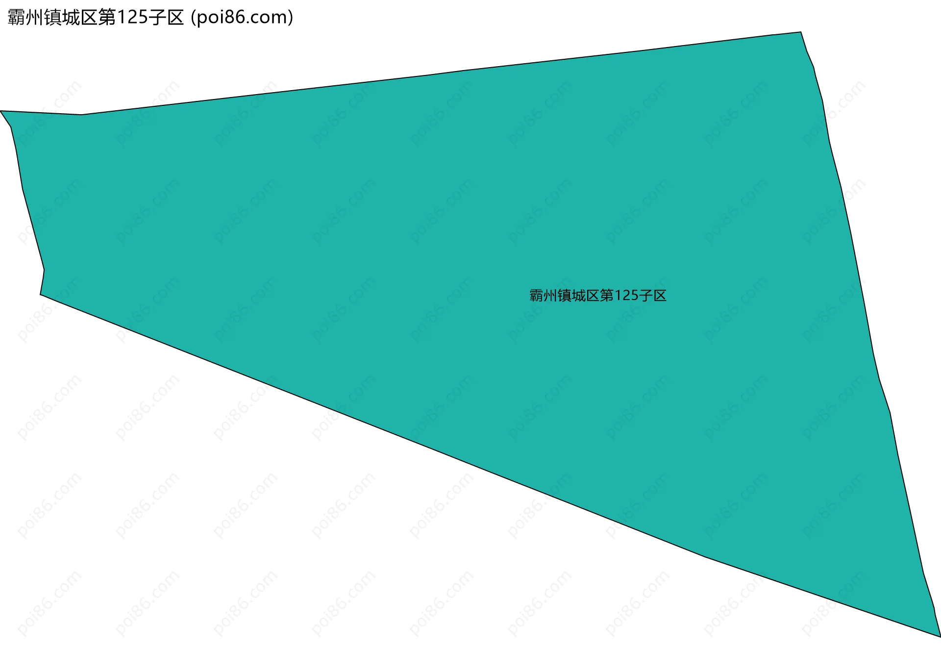 霸州镇城区第125子区边界地图