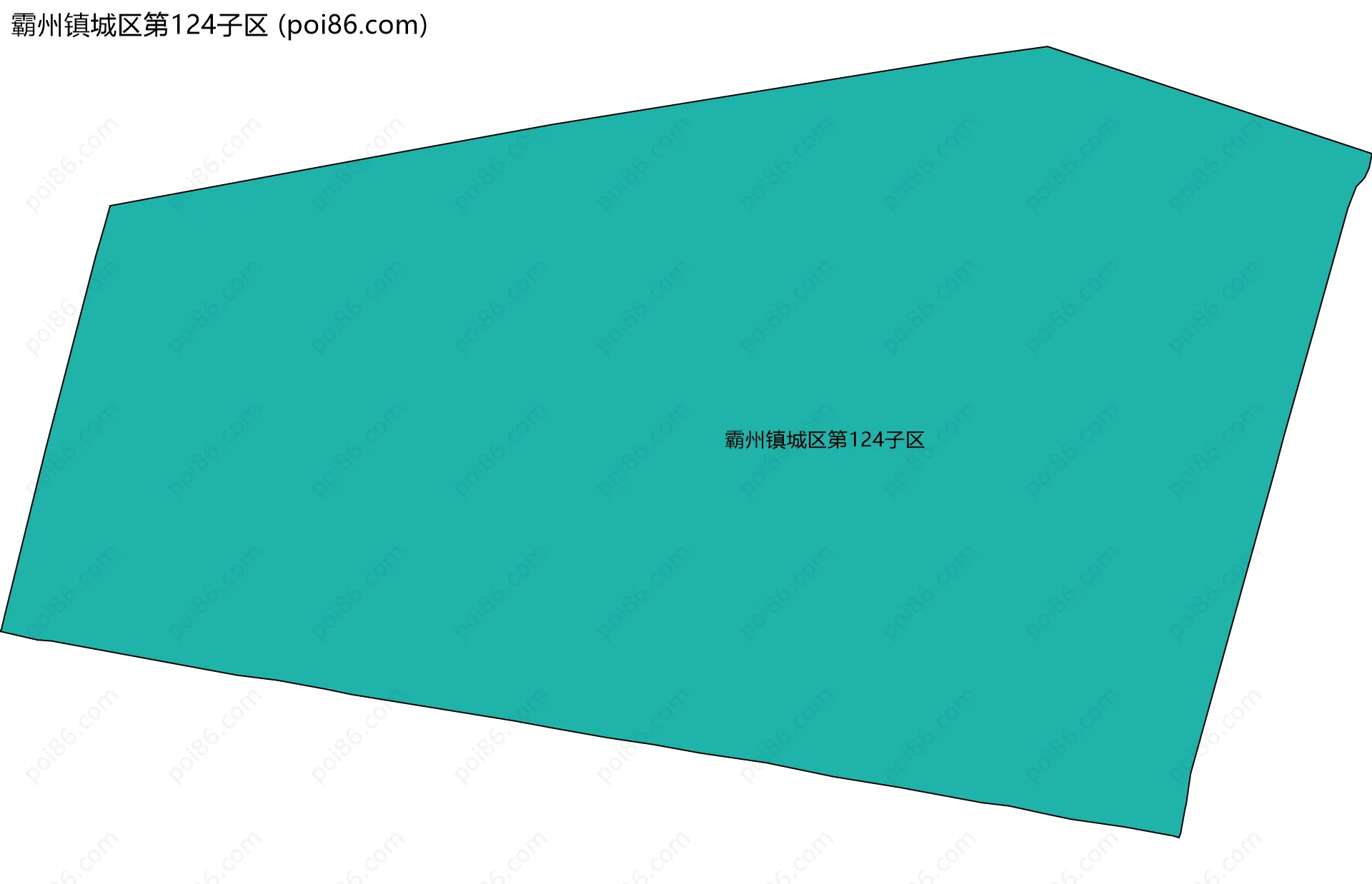 霸州镇城区第124子区边界地图