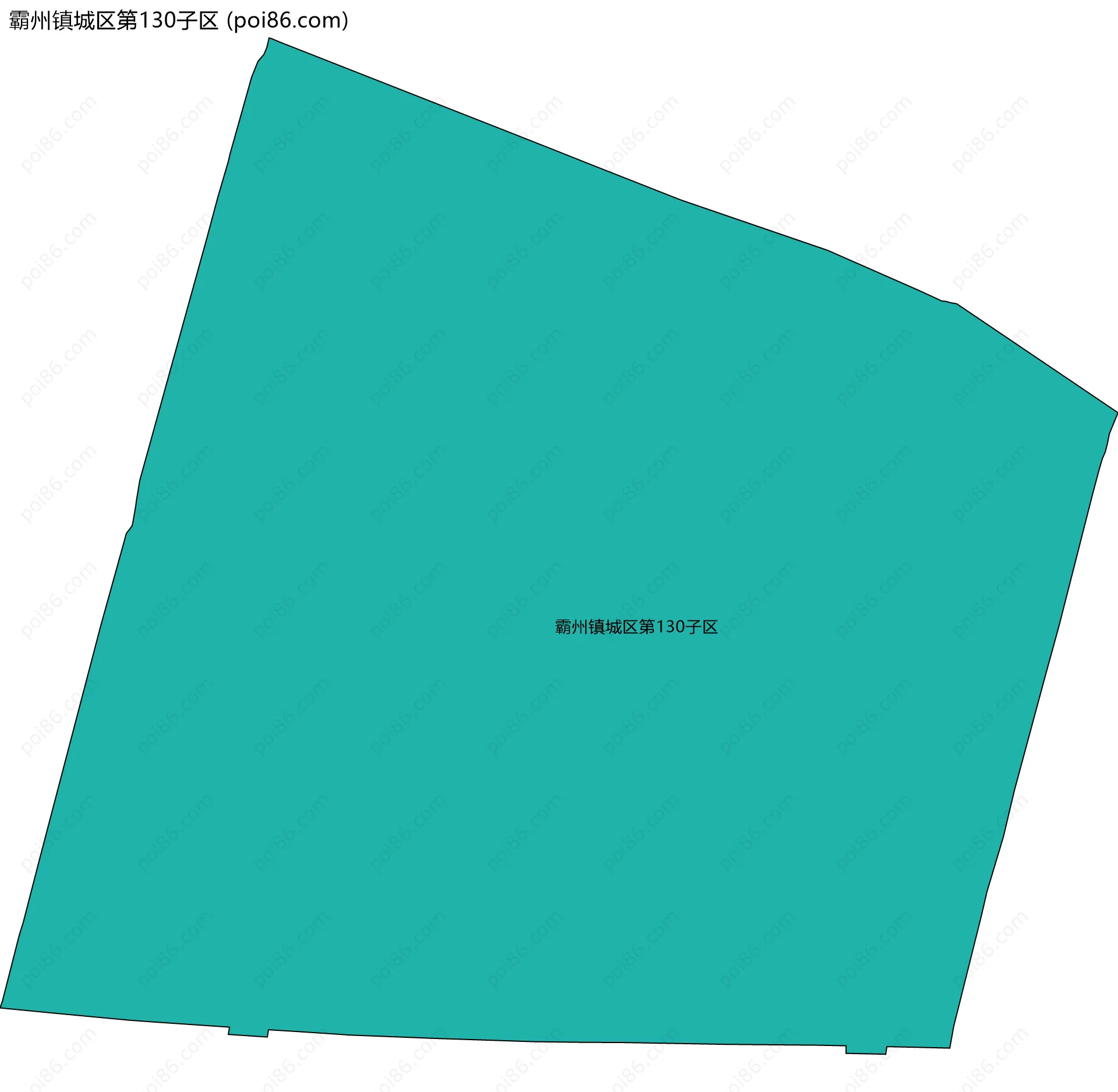 霸州镇城区第130子区边界地图