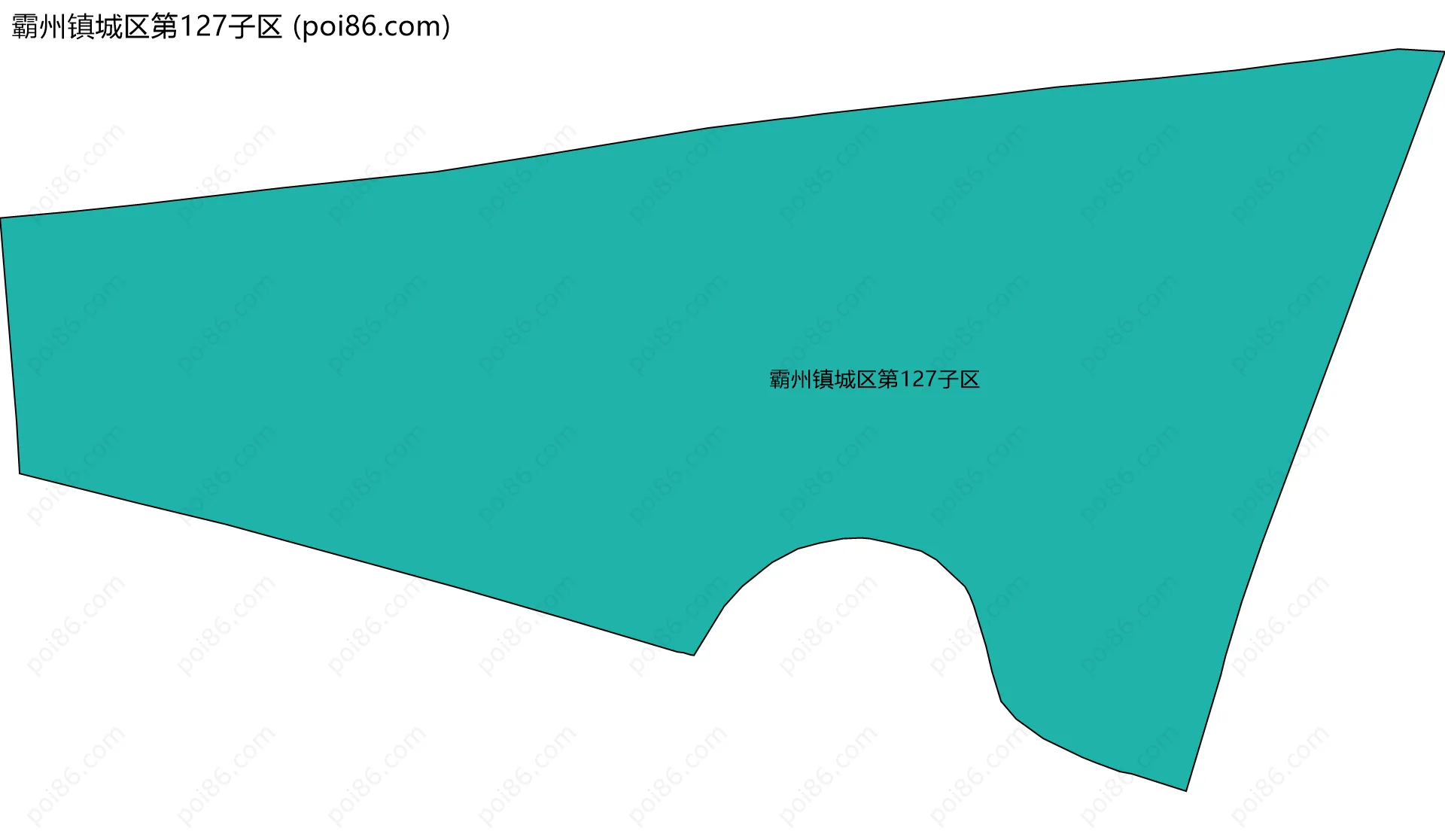霸州镇城区第127子区边界地图