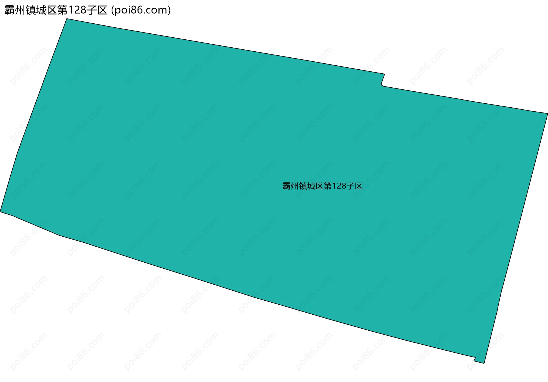 霸州镇城区第128子区边界地图