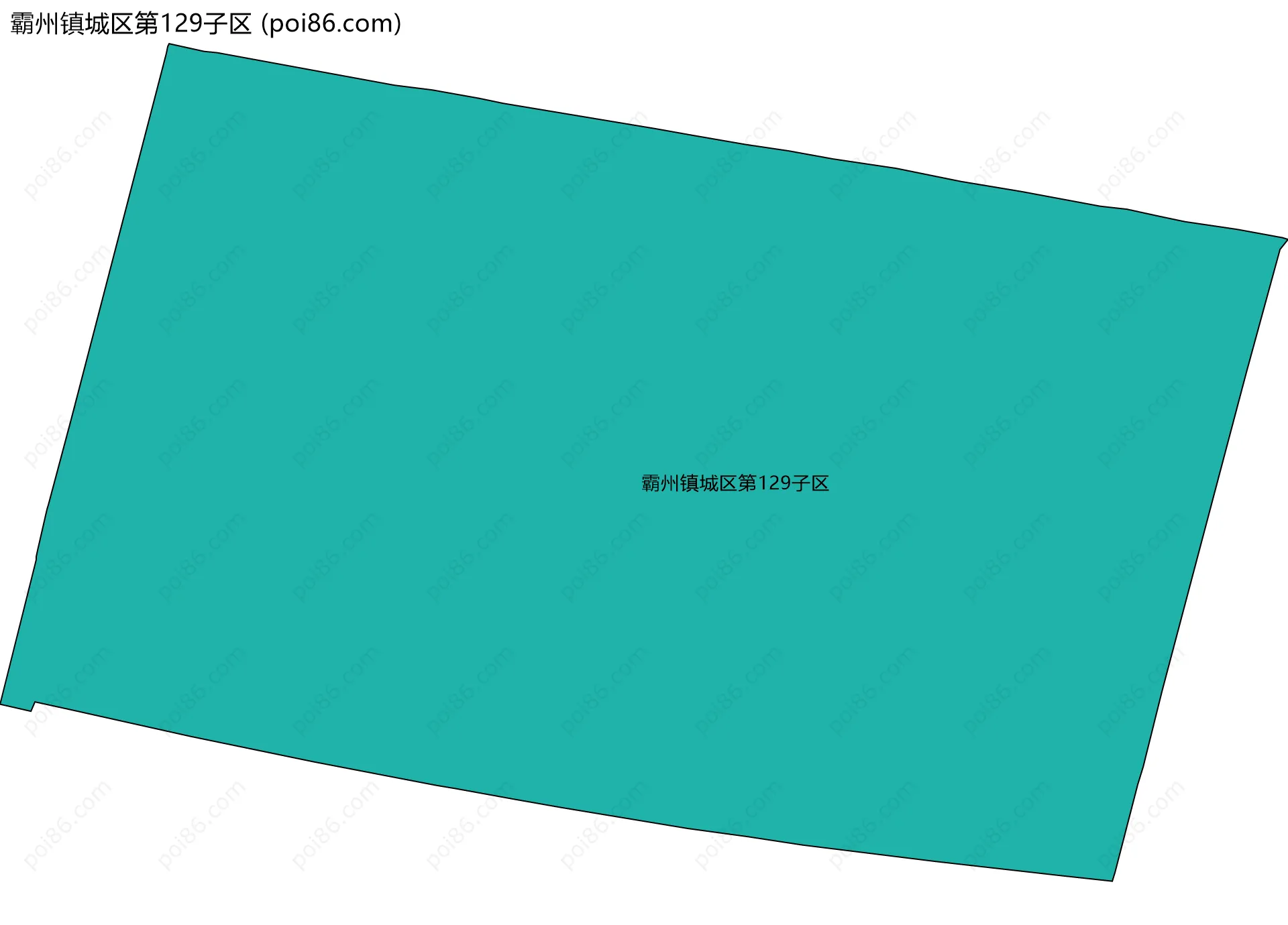 霸州镇城区第129子区边界地图