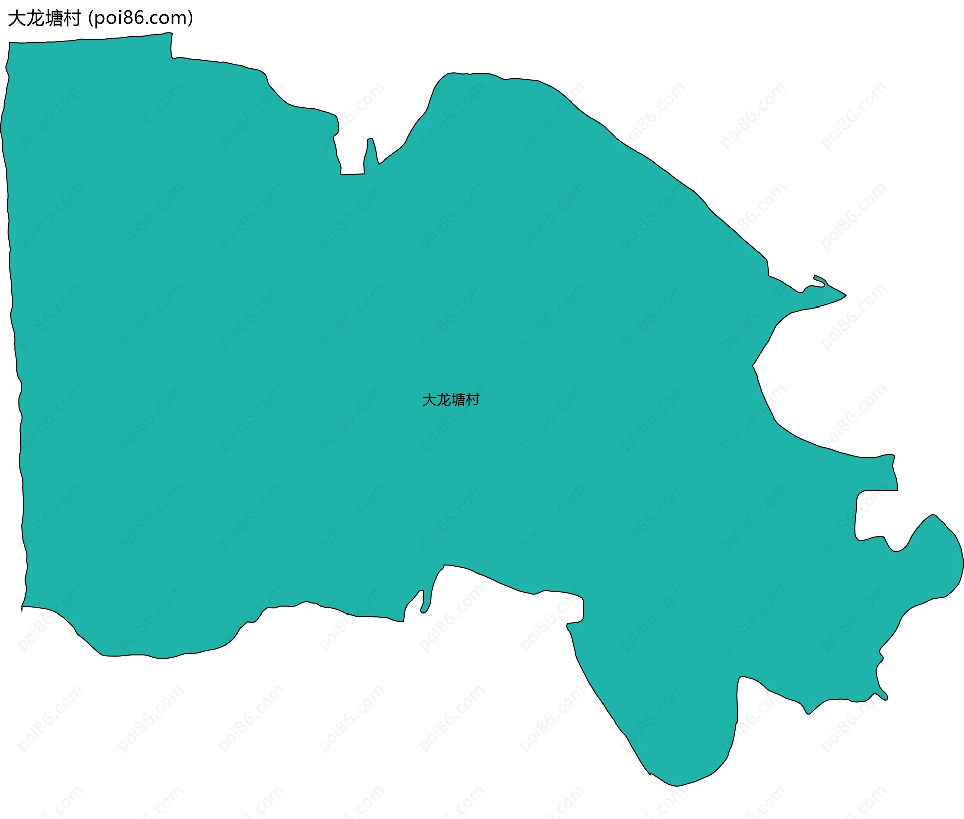 大龙塘村边界地图