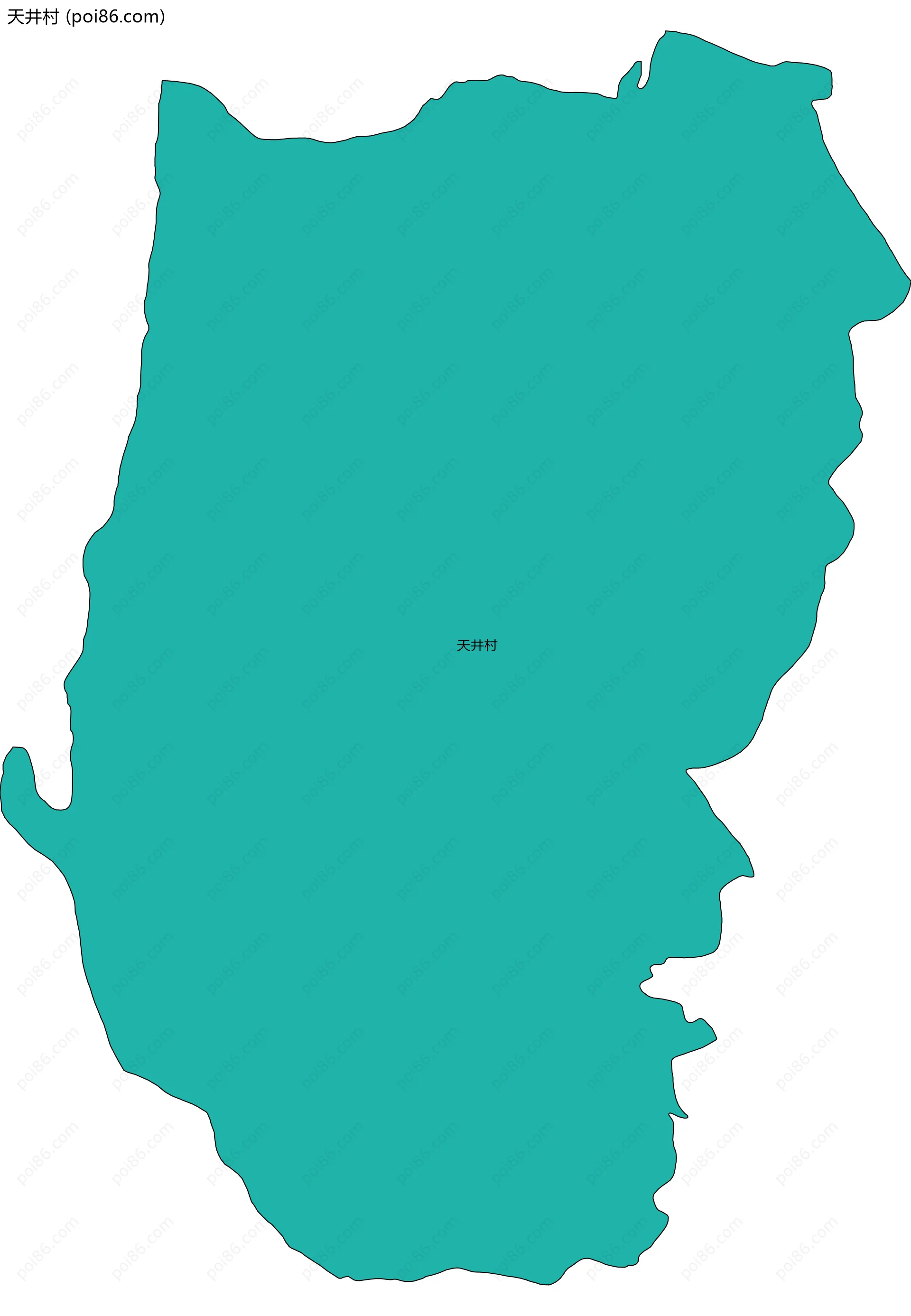 天井村边界地图