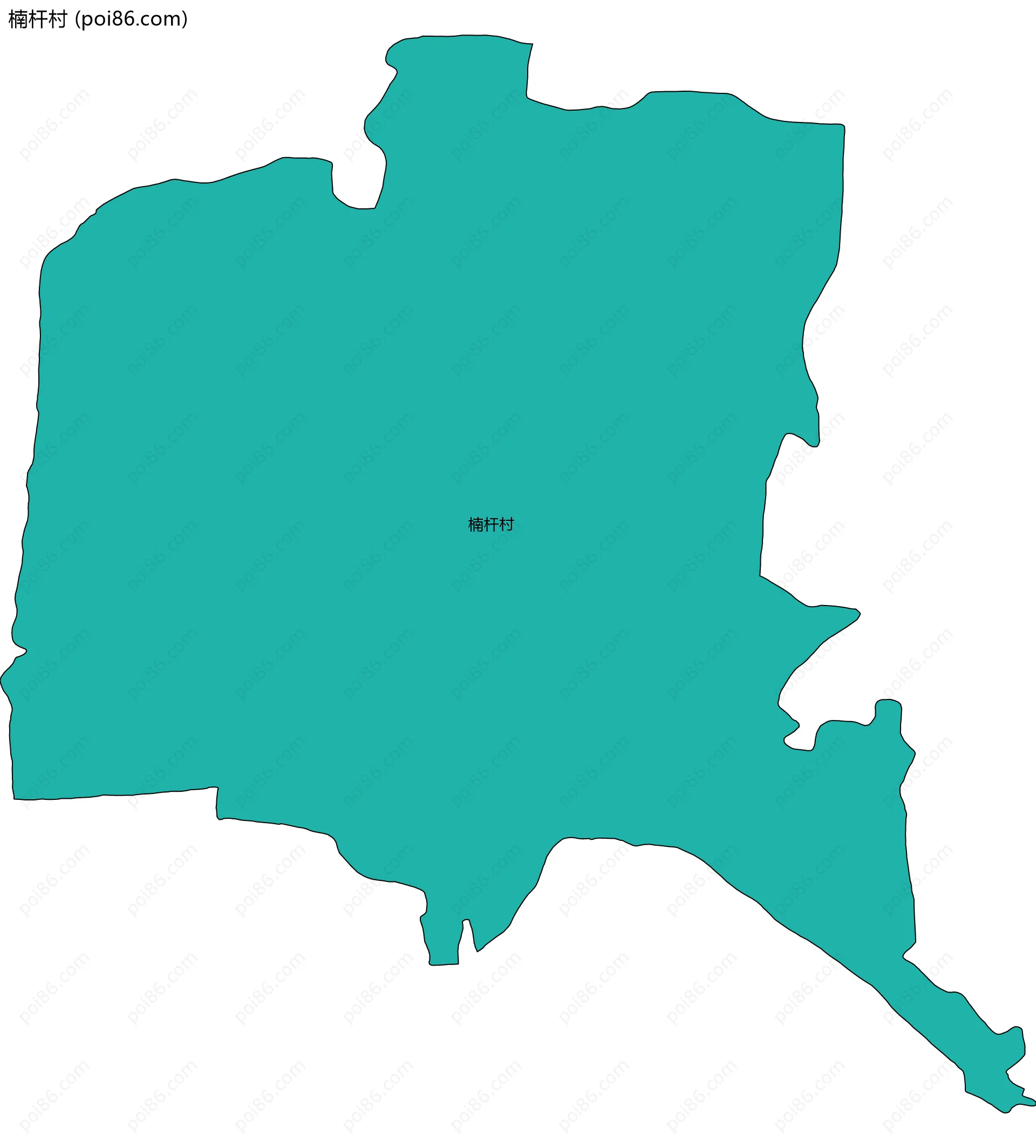 楠杆村边界地图