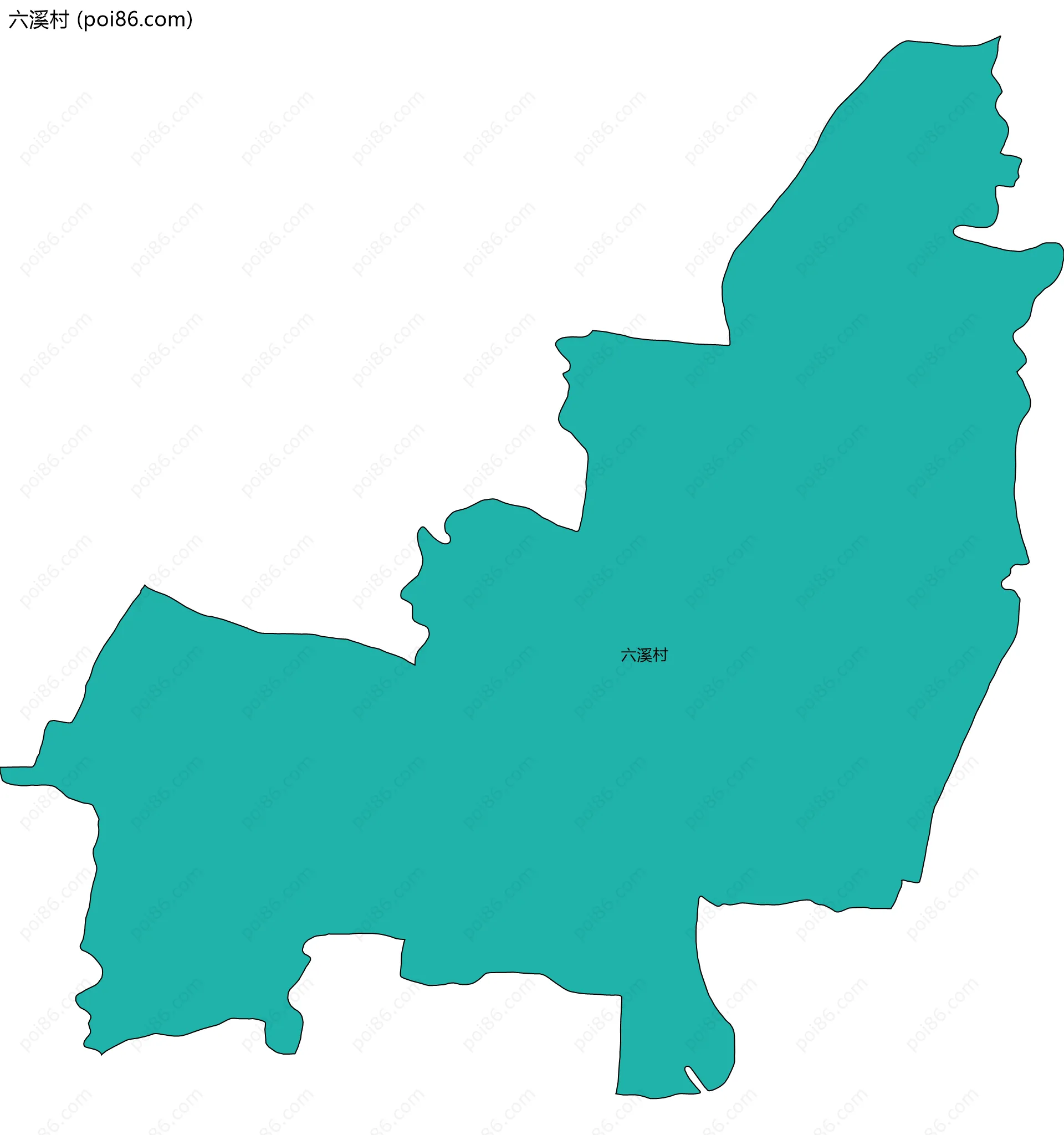 六溪村边界地图