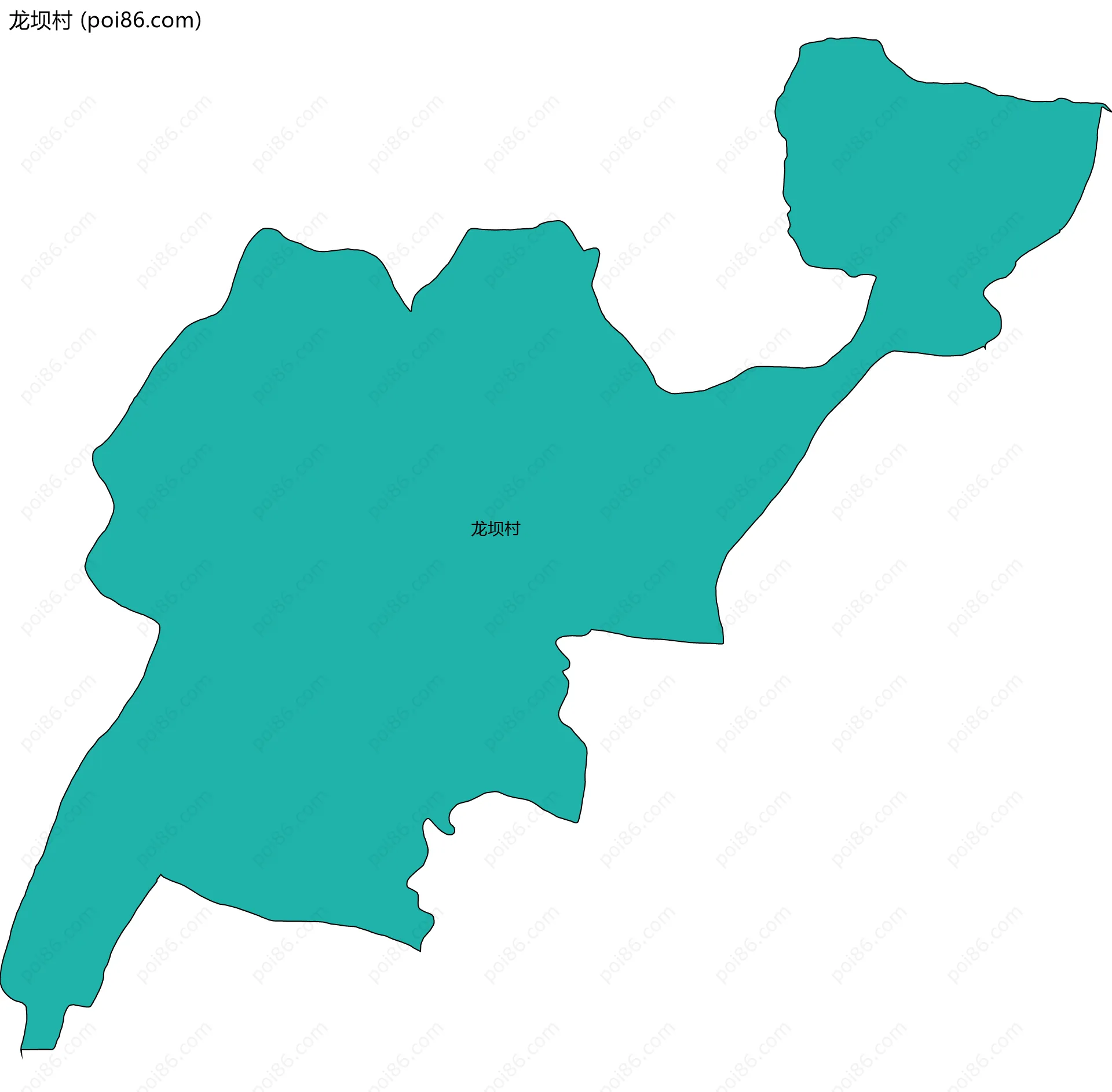 龙坝村边界地图