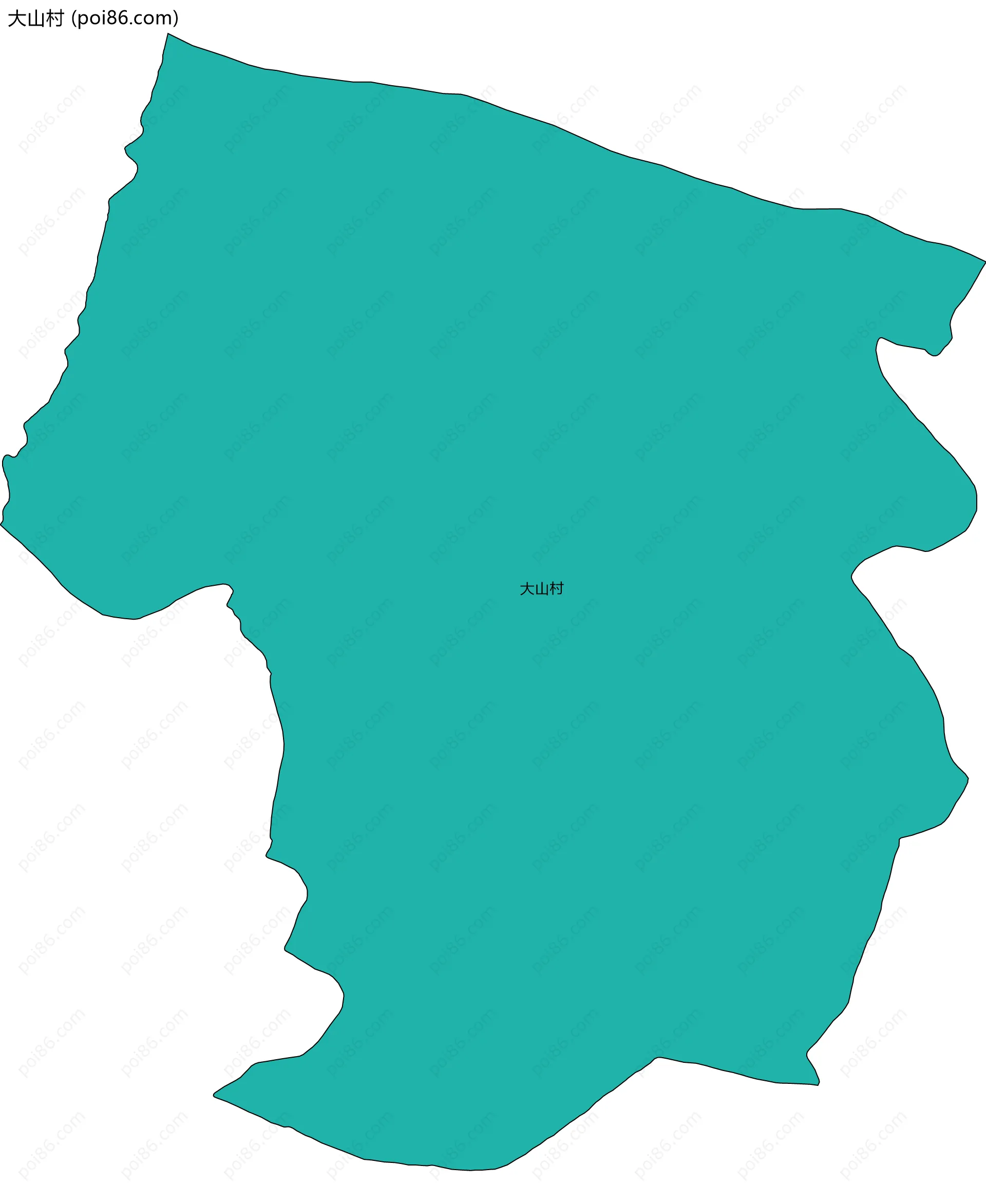 大山村边界地图