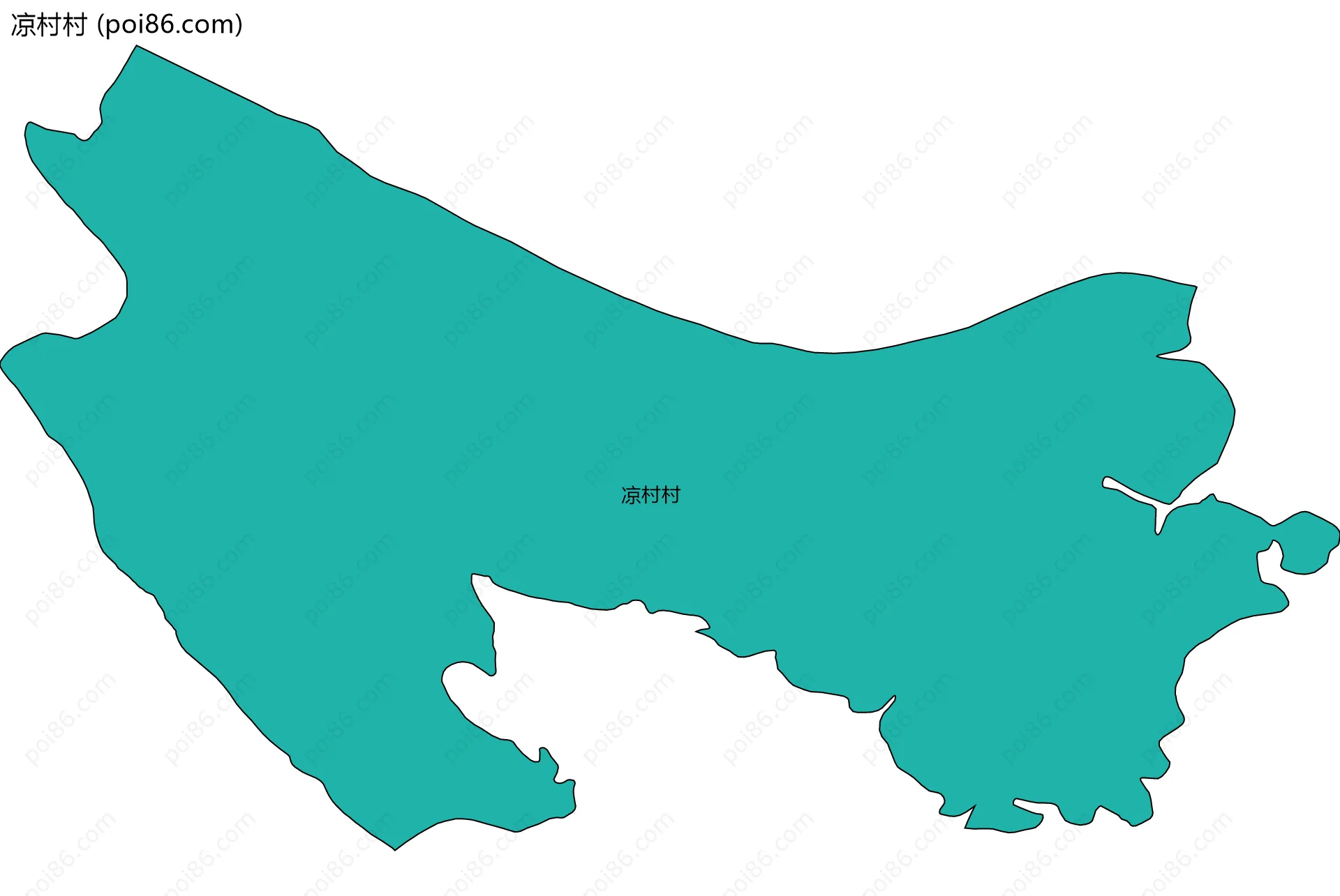 凉村村边界地图