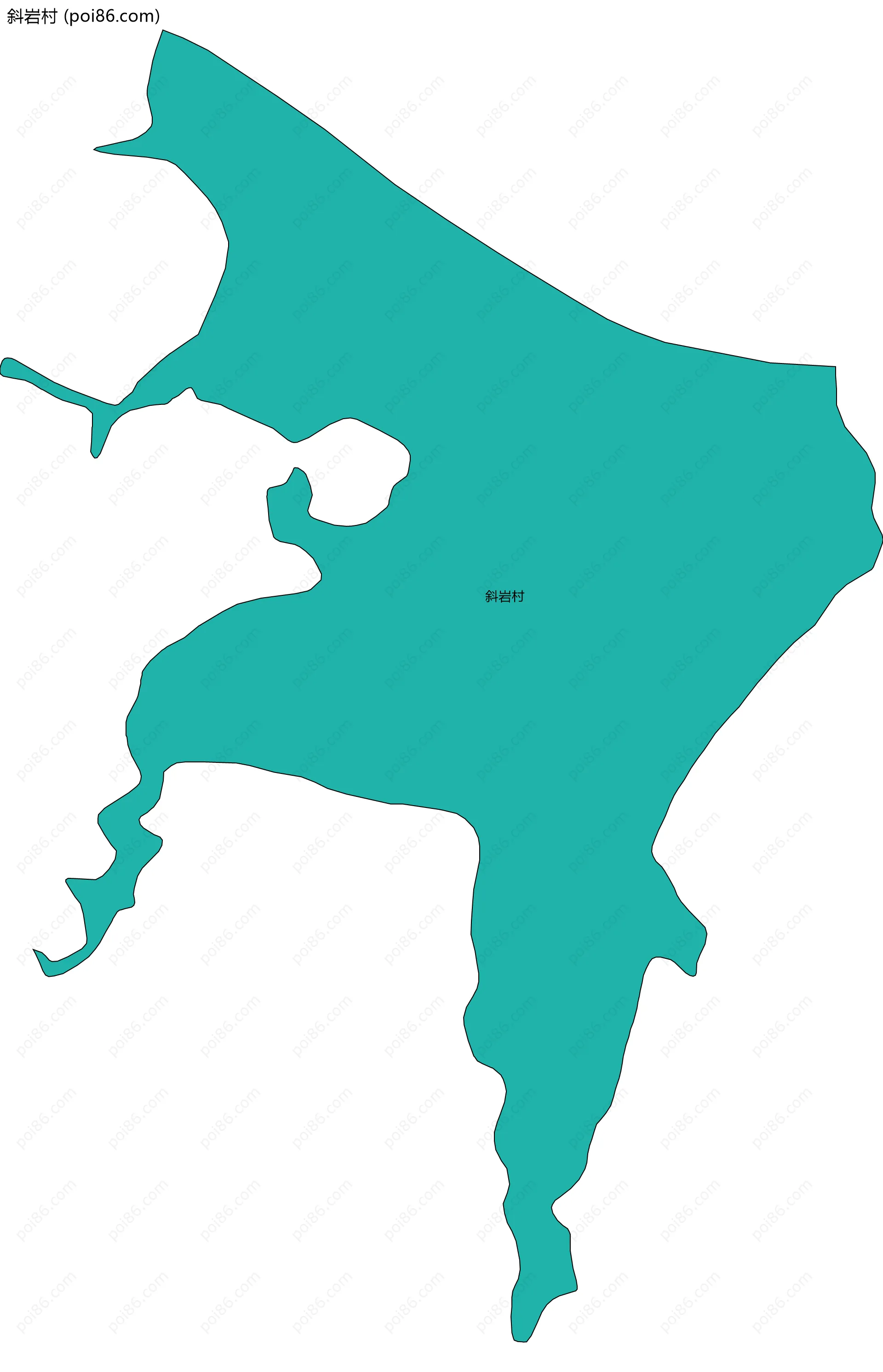 斜岩村边界地图