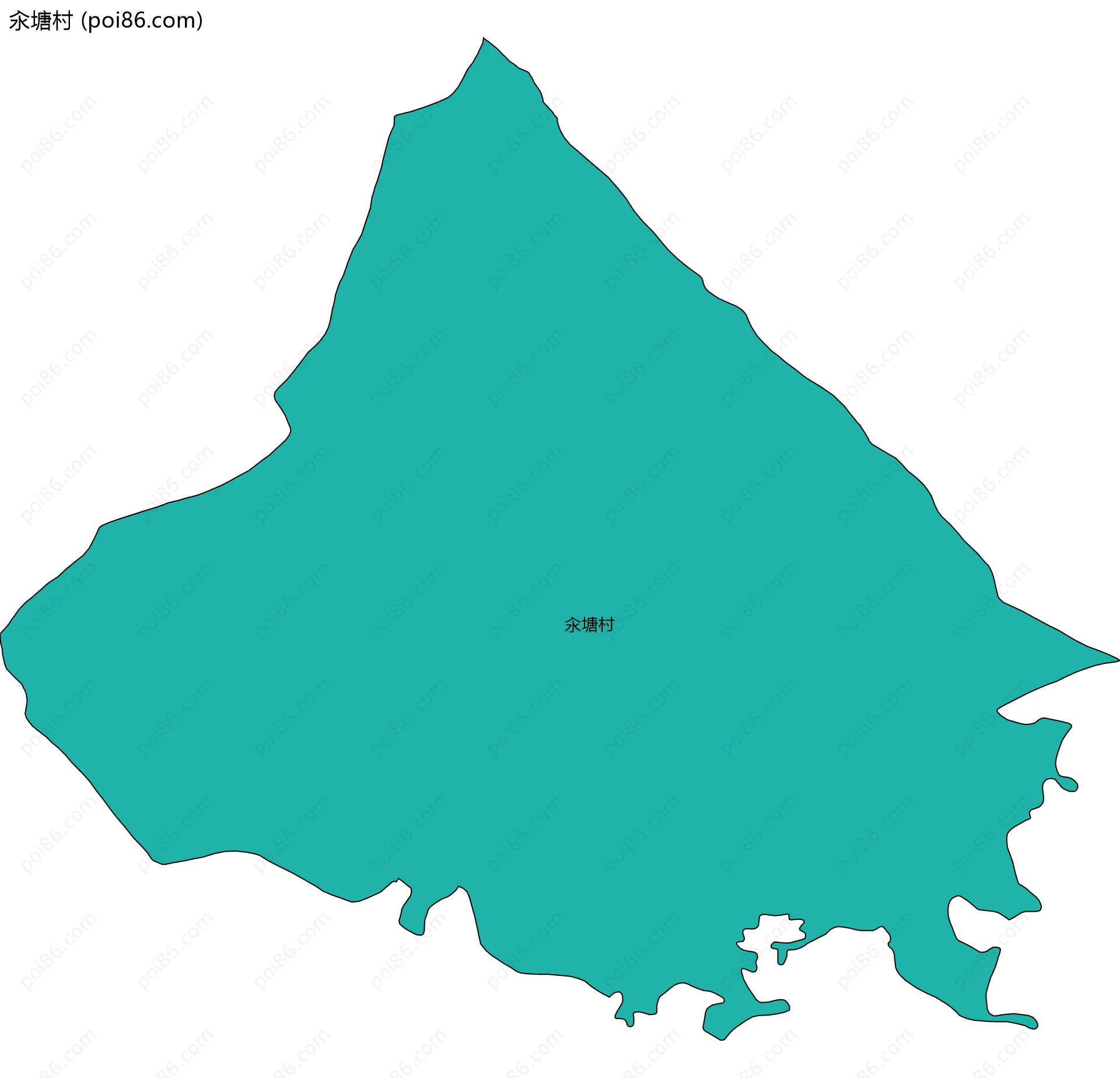 汆塘村边界地图