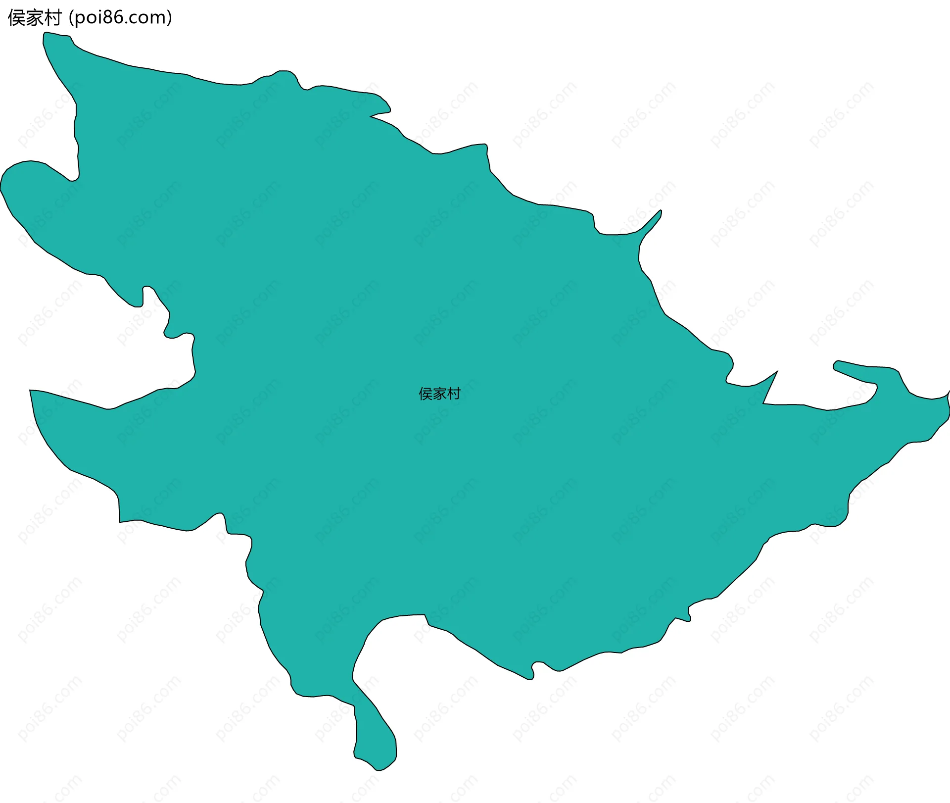 侯家村边界地图