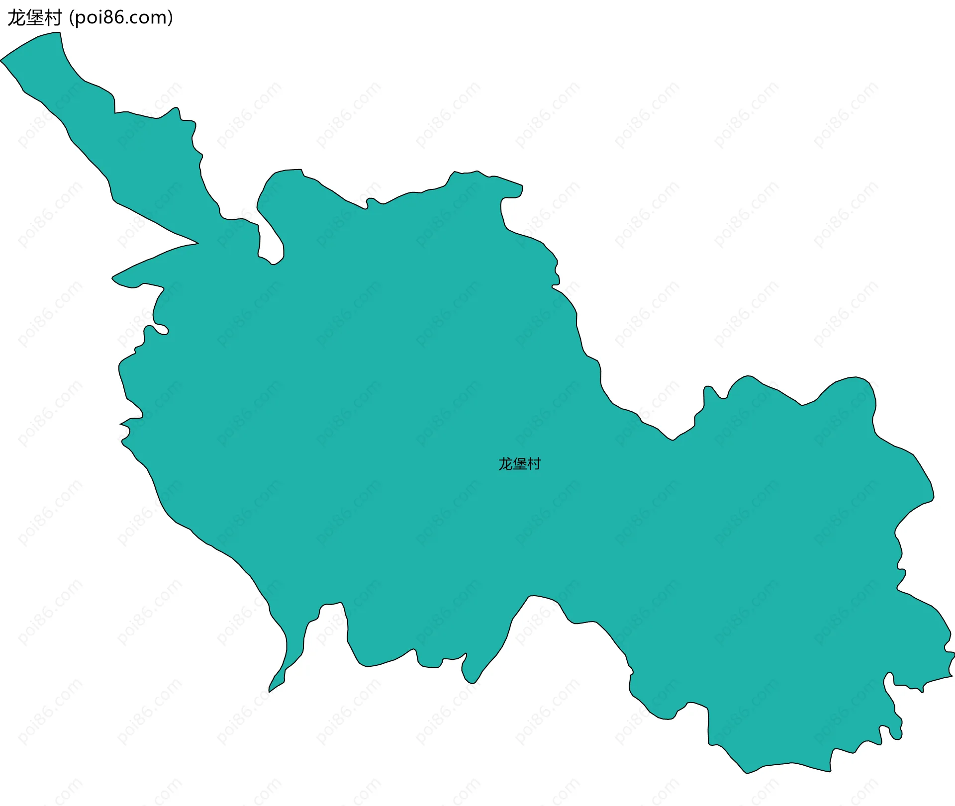 龙堡村边界地图