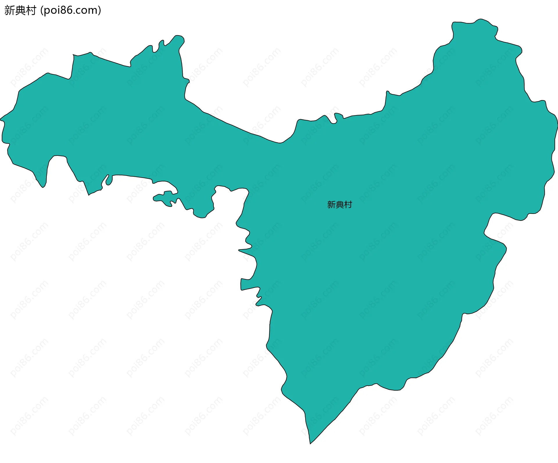 新典村边界地图