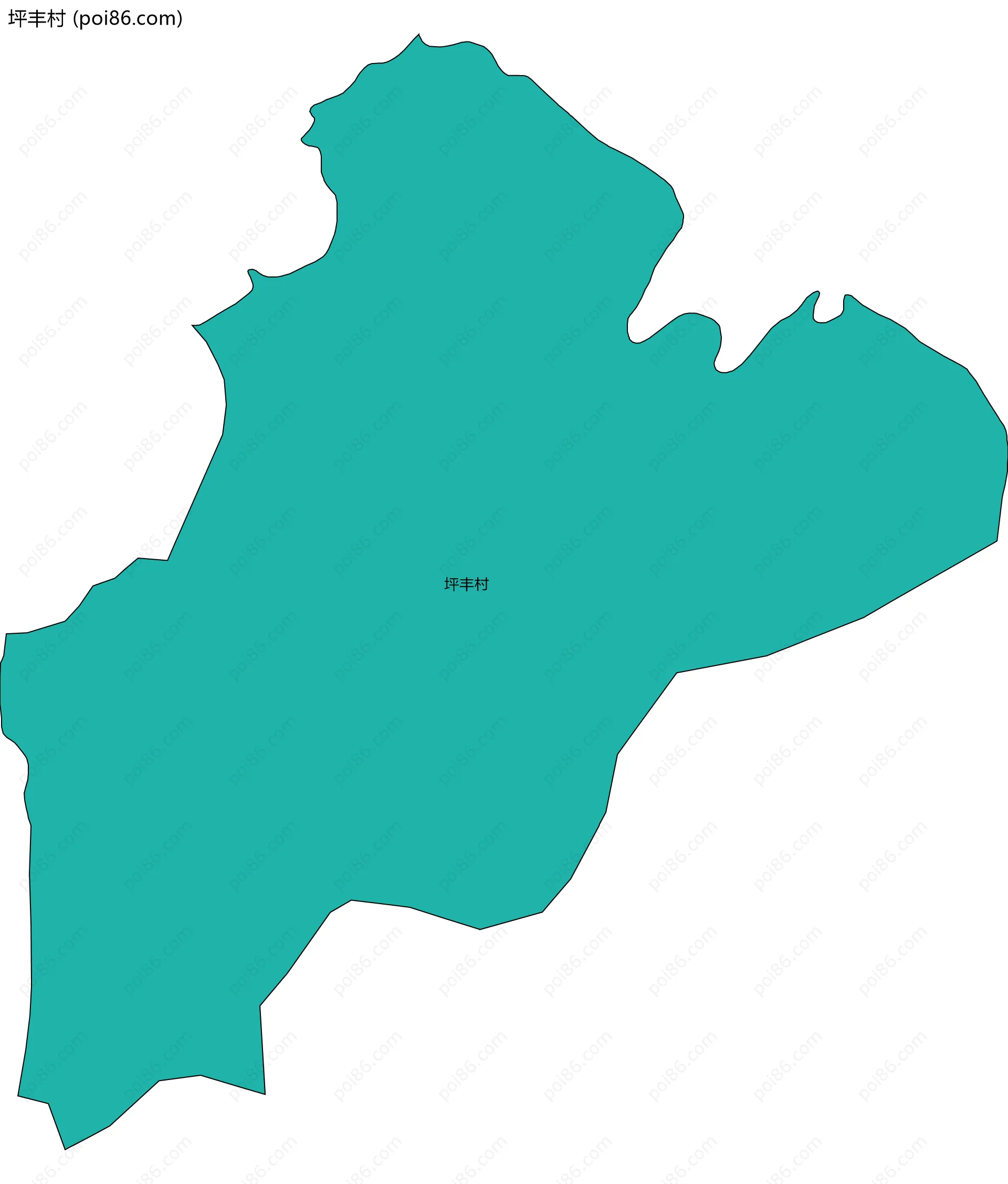 坪丰村边界地图