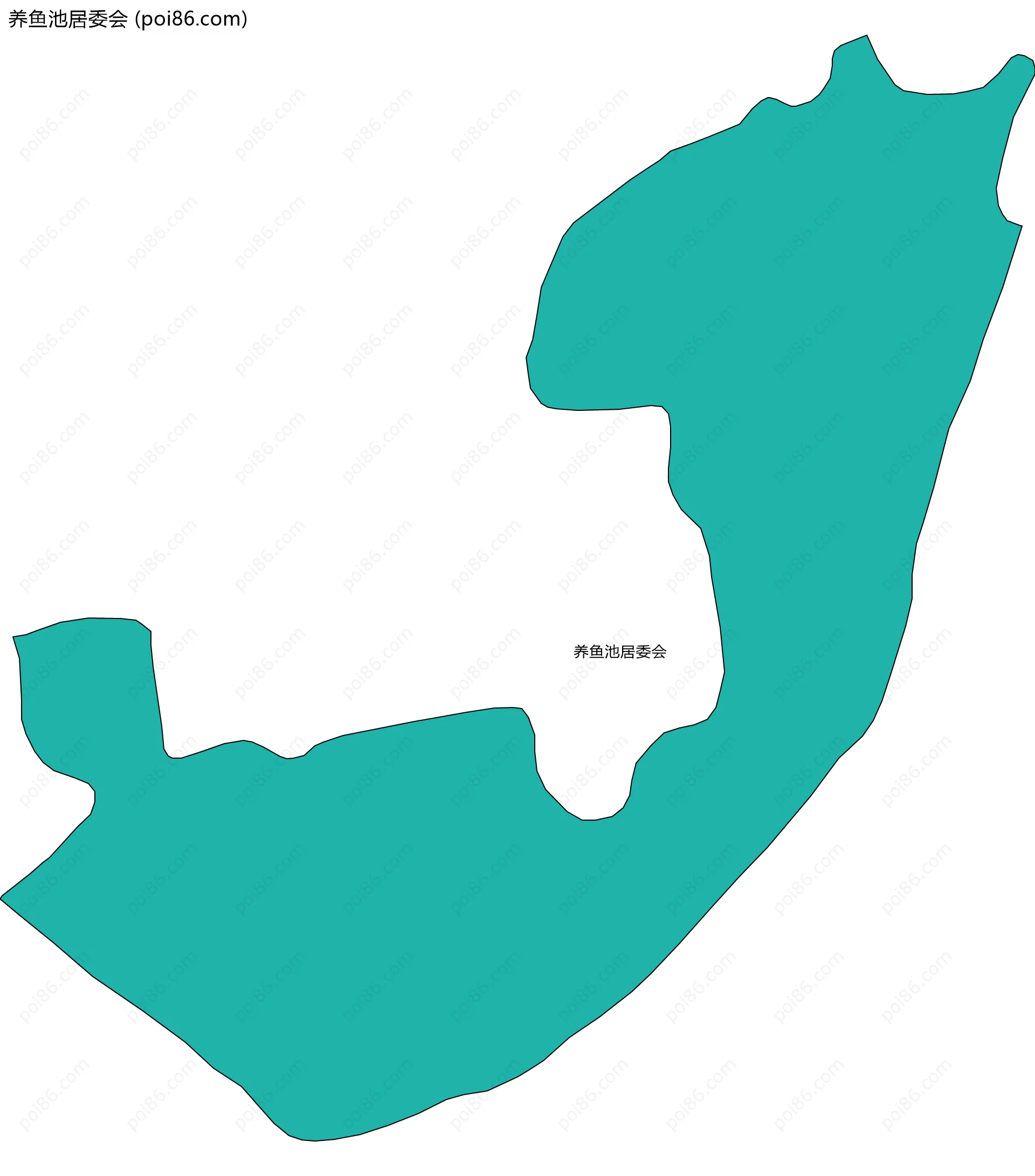 养鱼池居委会边界地图