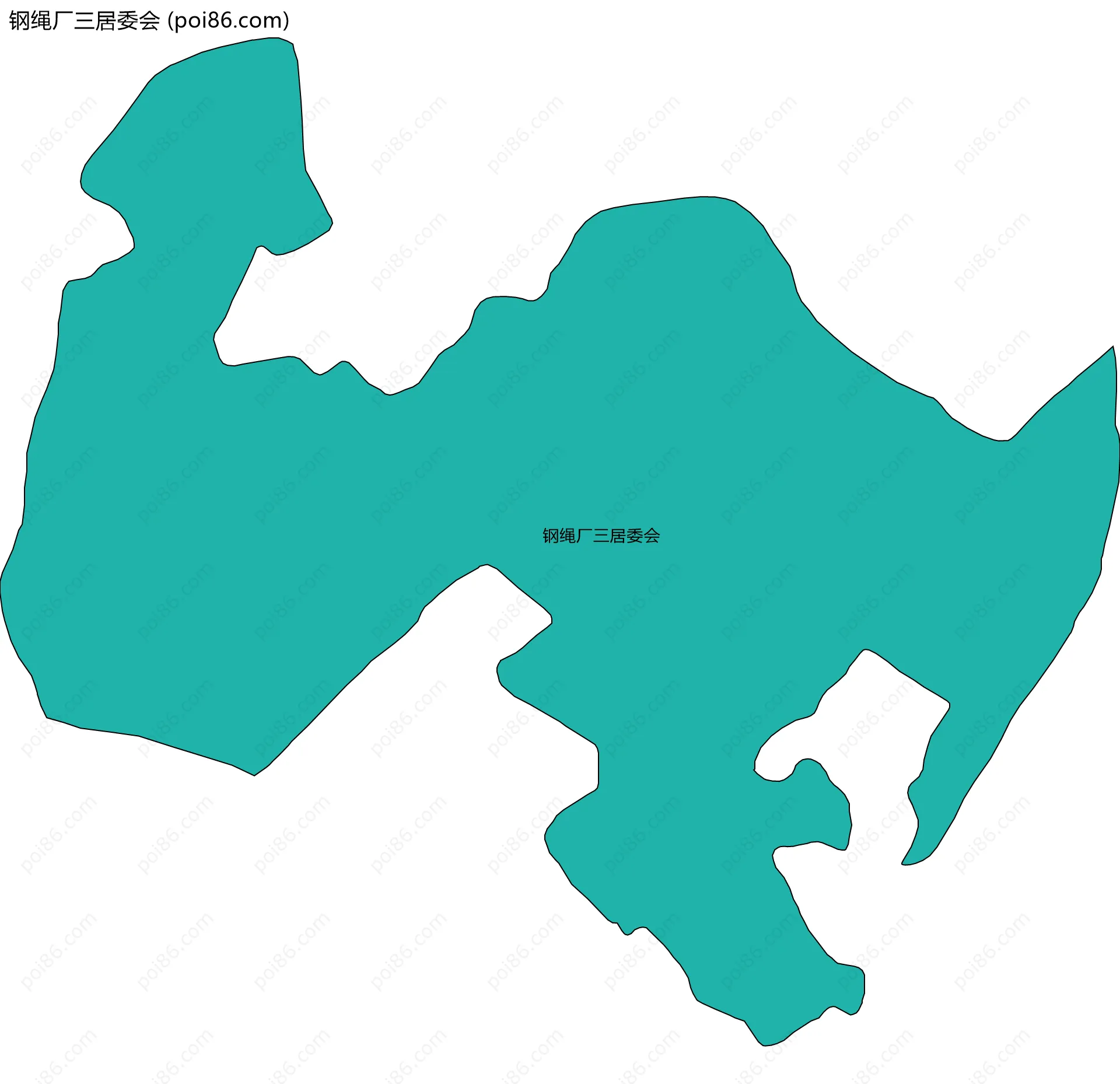 钢绳厂三居委会边界地图