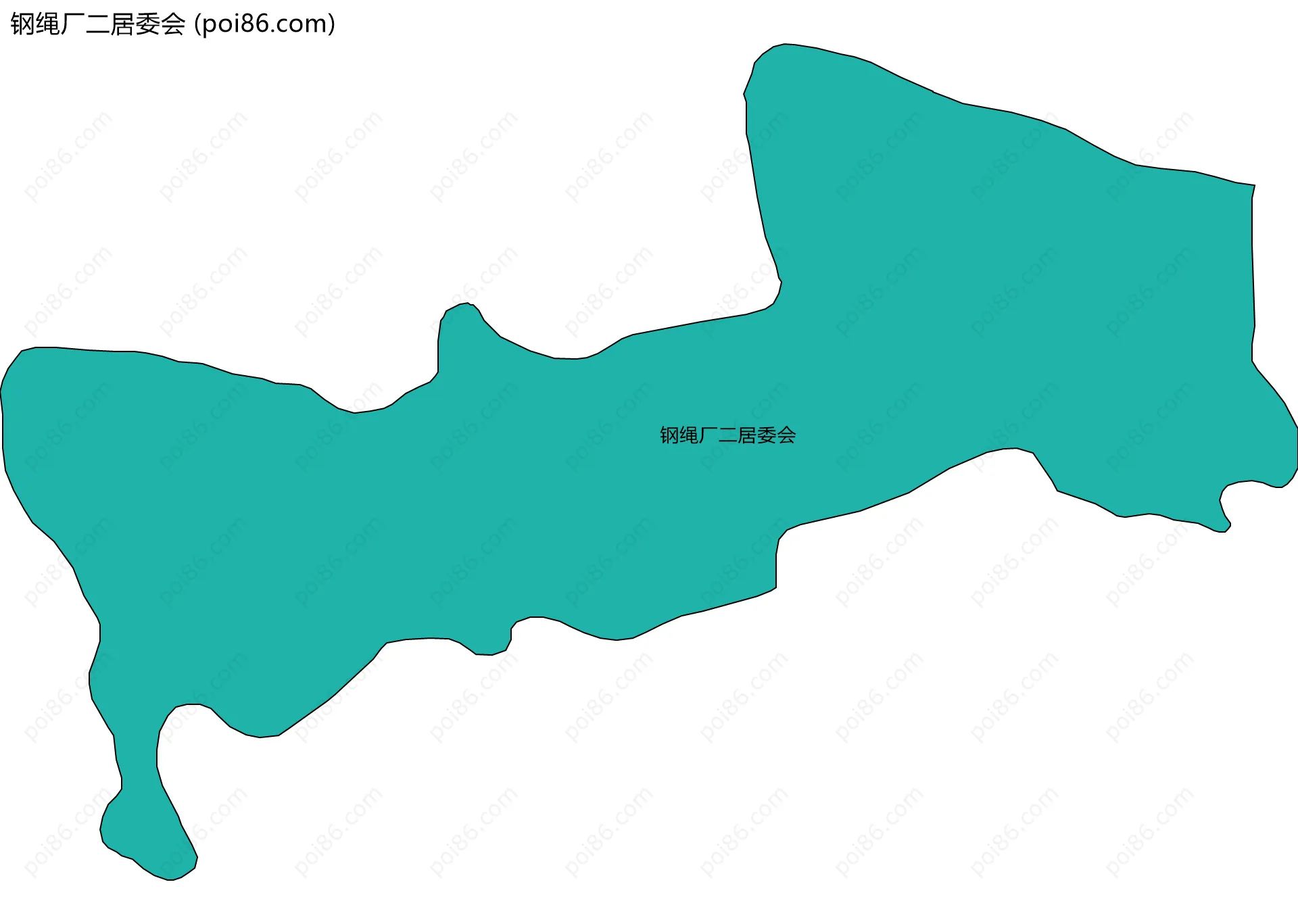 钢绳厂二居委会边界地图