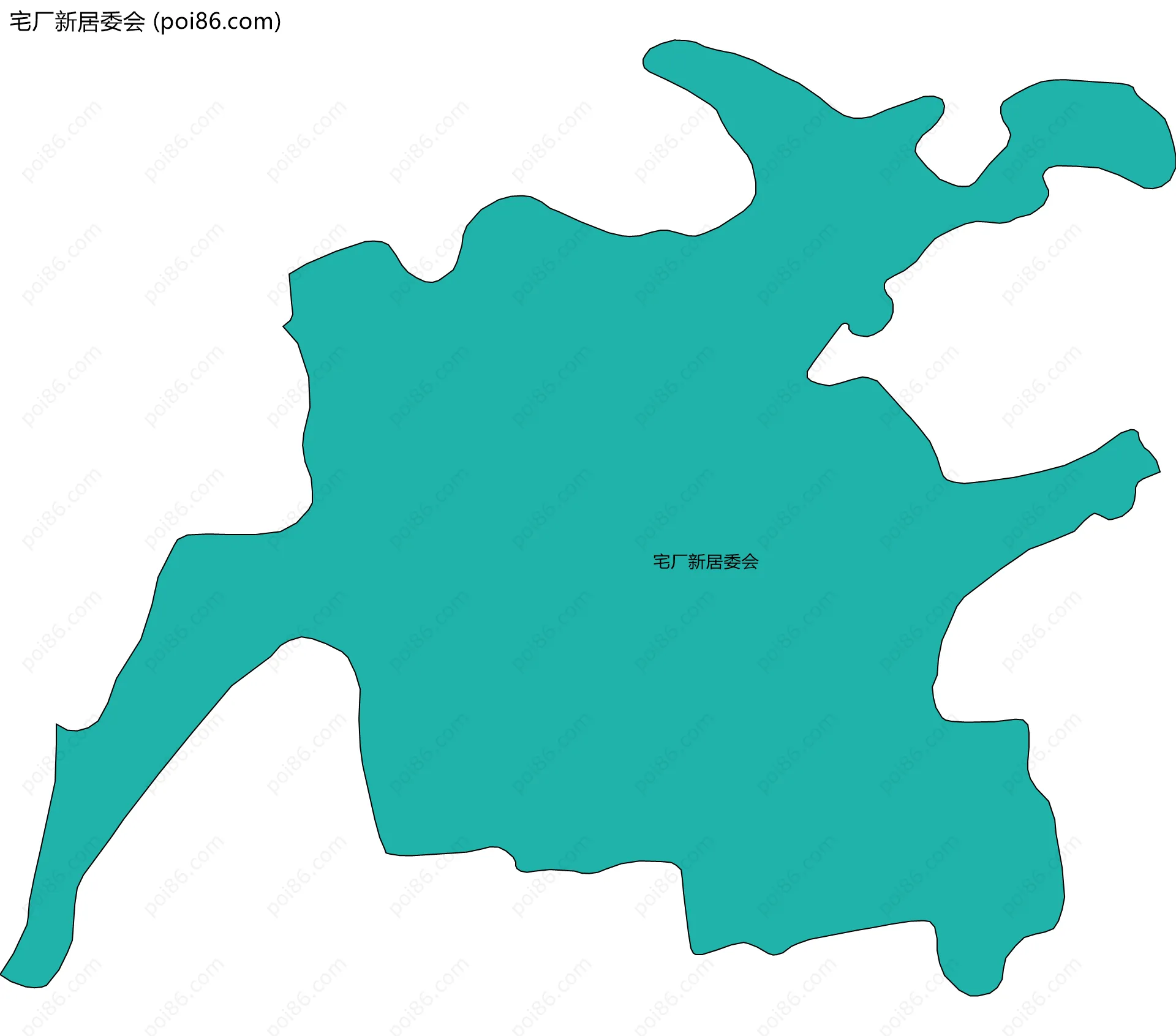 宅厂新居委会边界地图