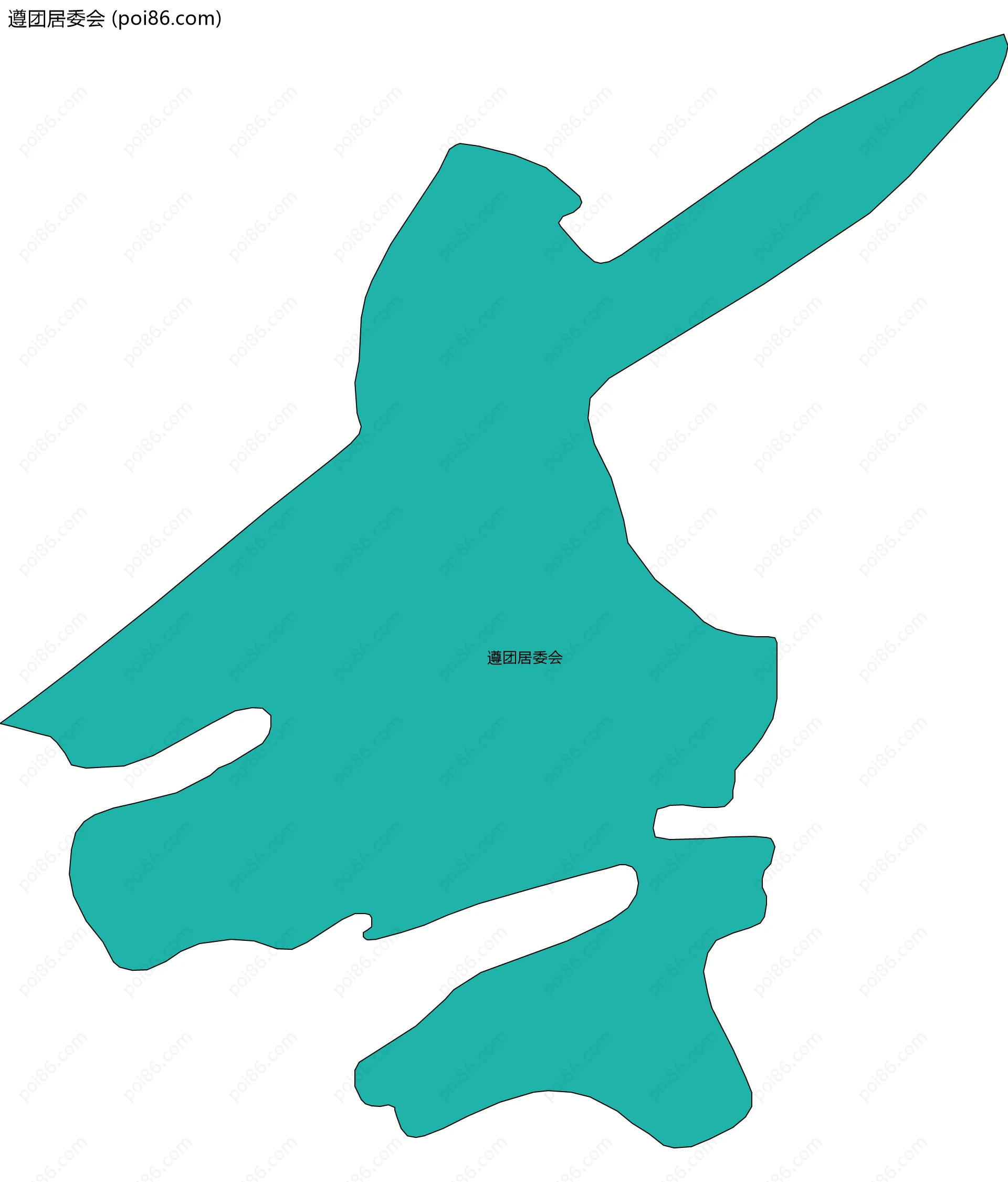 遵团居委会边界地图