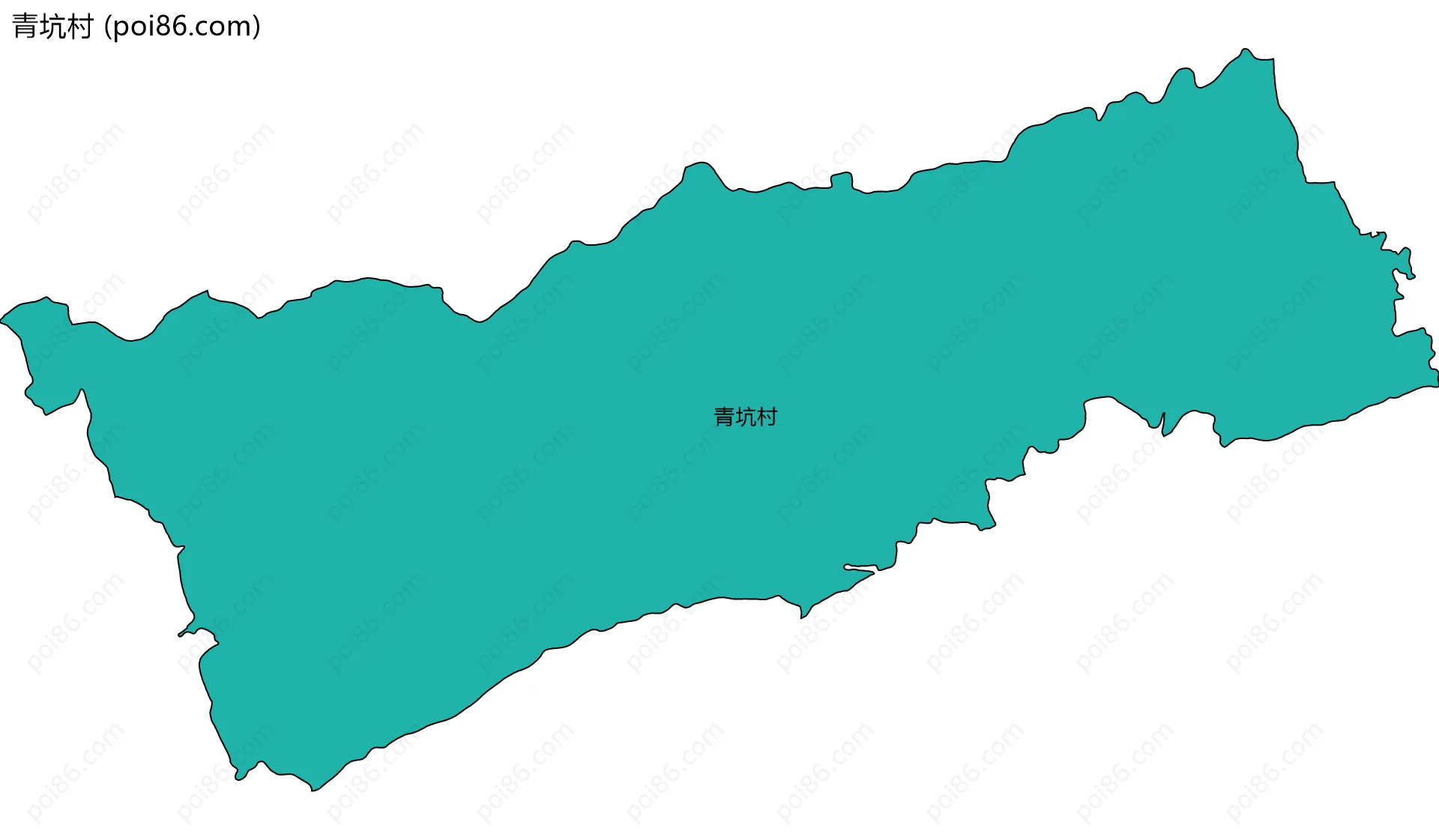 青坑村边界地图