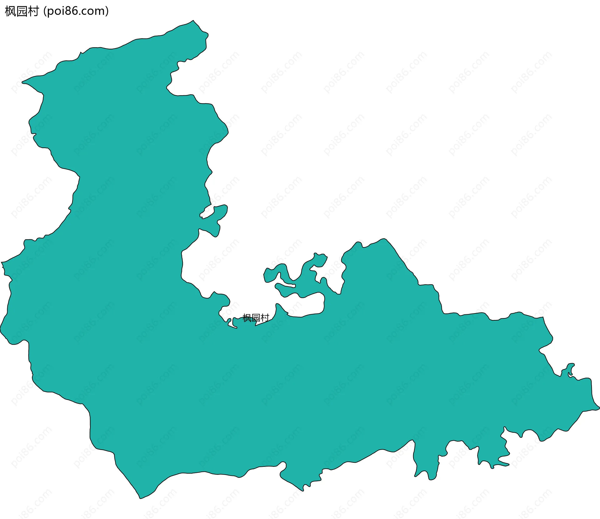 枫园村边界地图