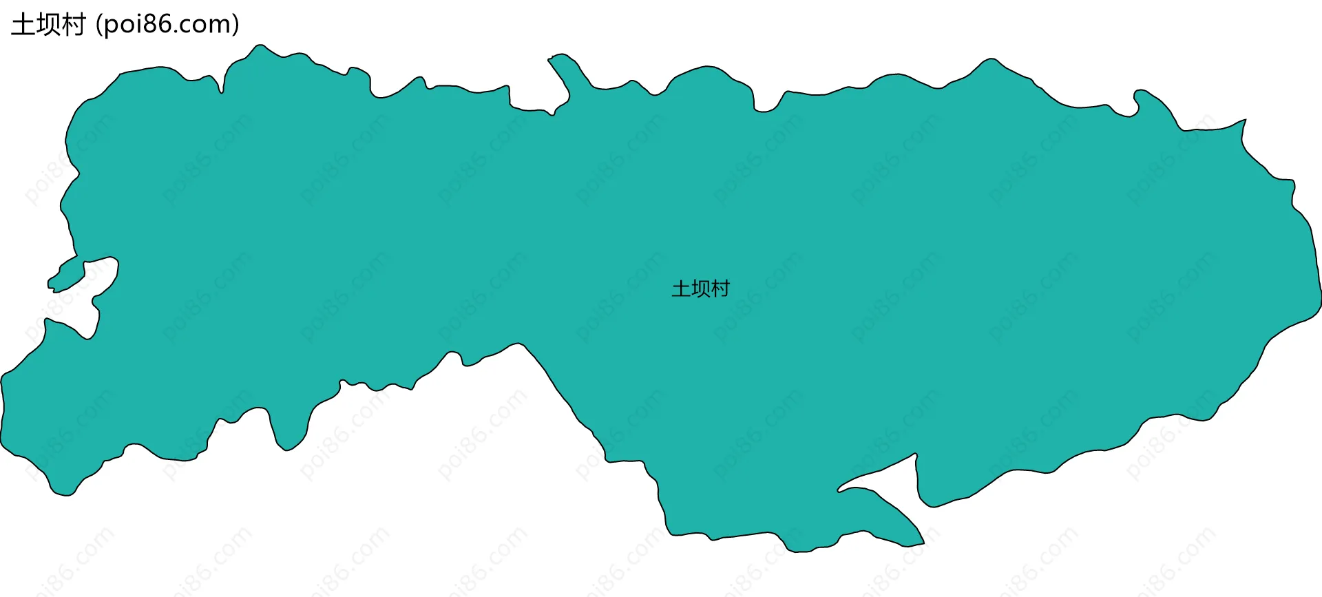 土坝村边界地图