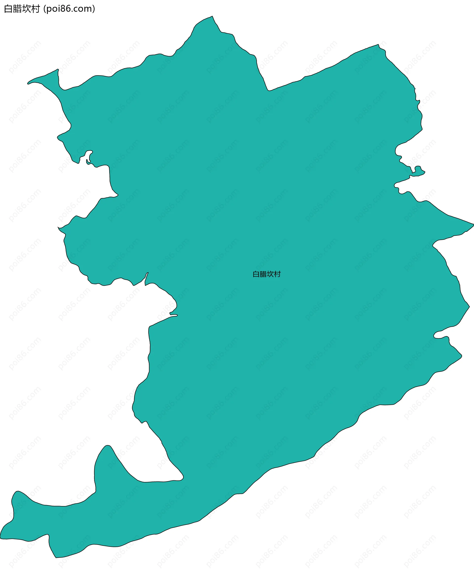 白腊坎村边界地图