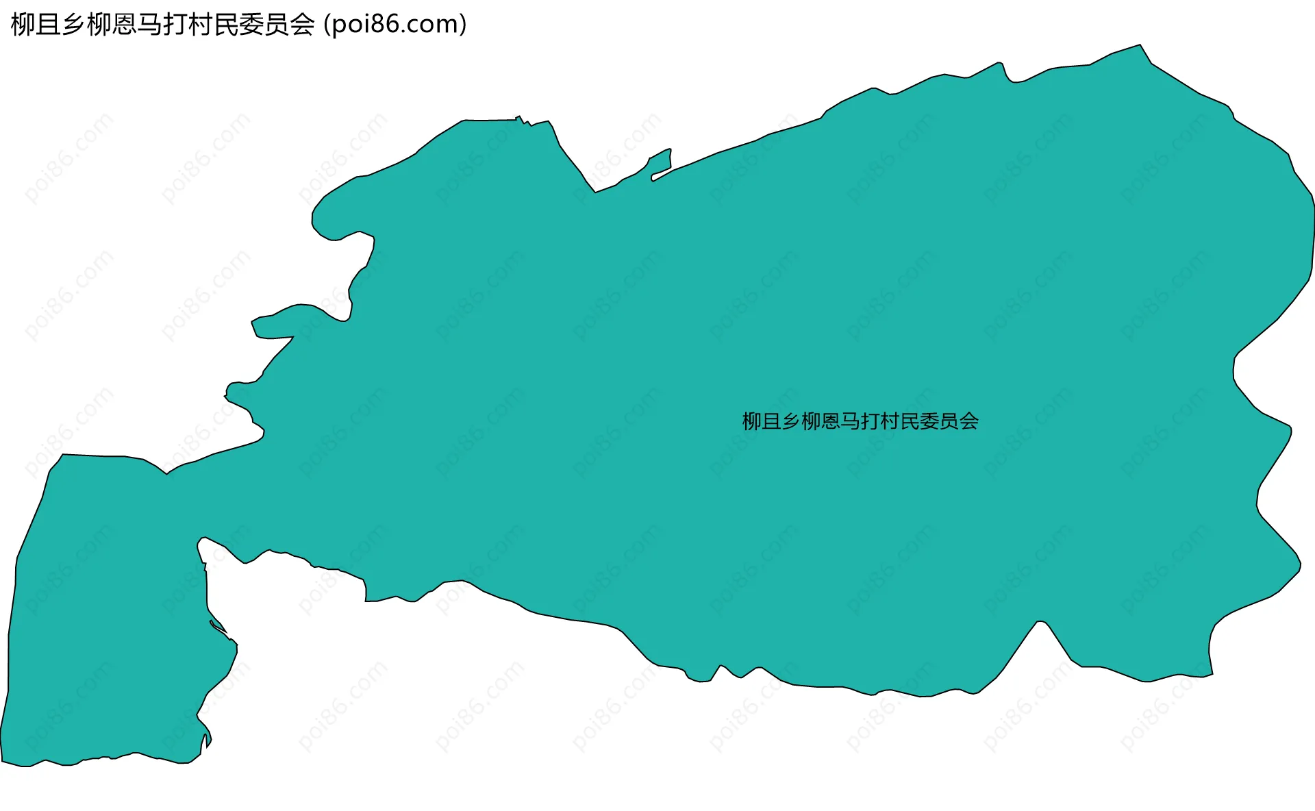 柳且乡柳恩马打村民委员会边界地图