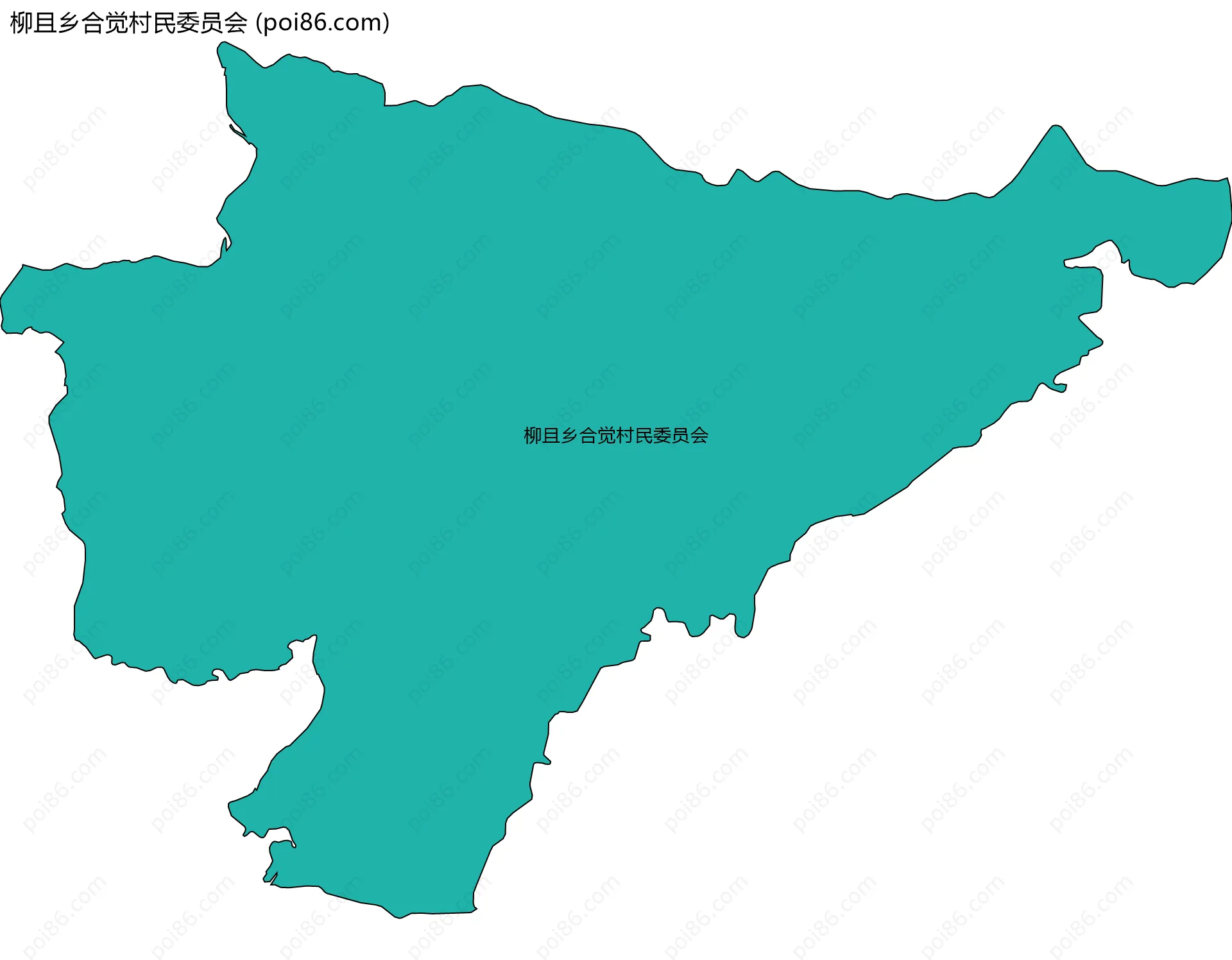 柳且乡合觉村民委员会边界地图