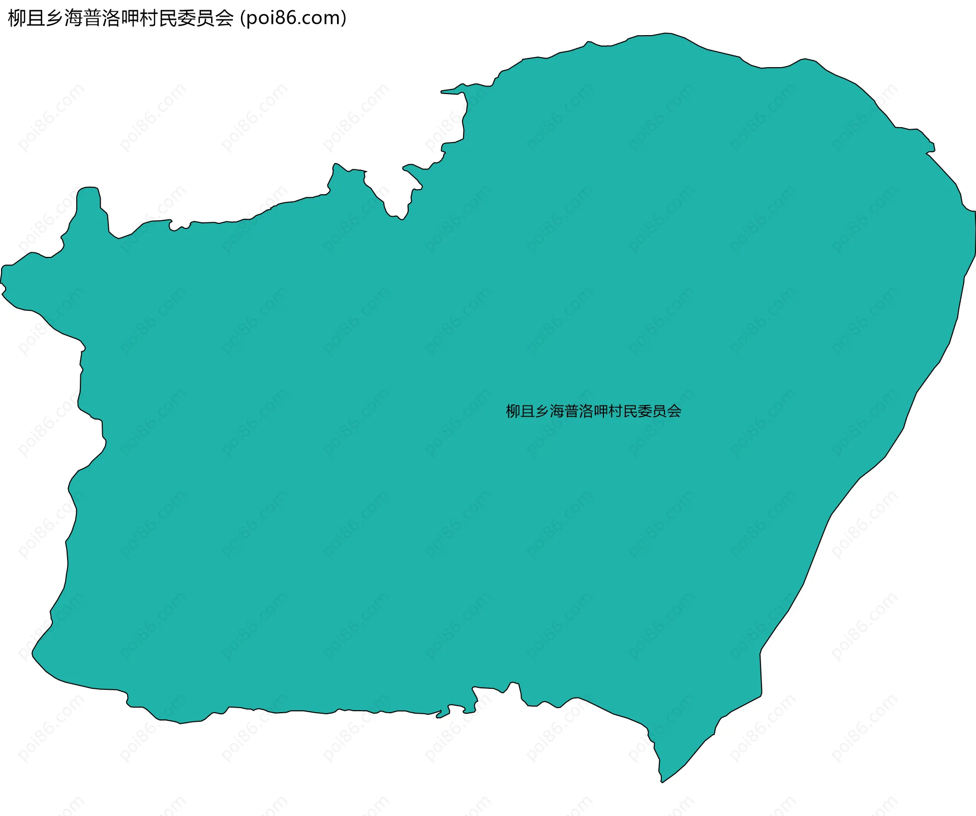 柳且乡海普洛呷村民委员会边界地图