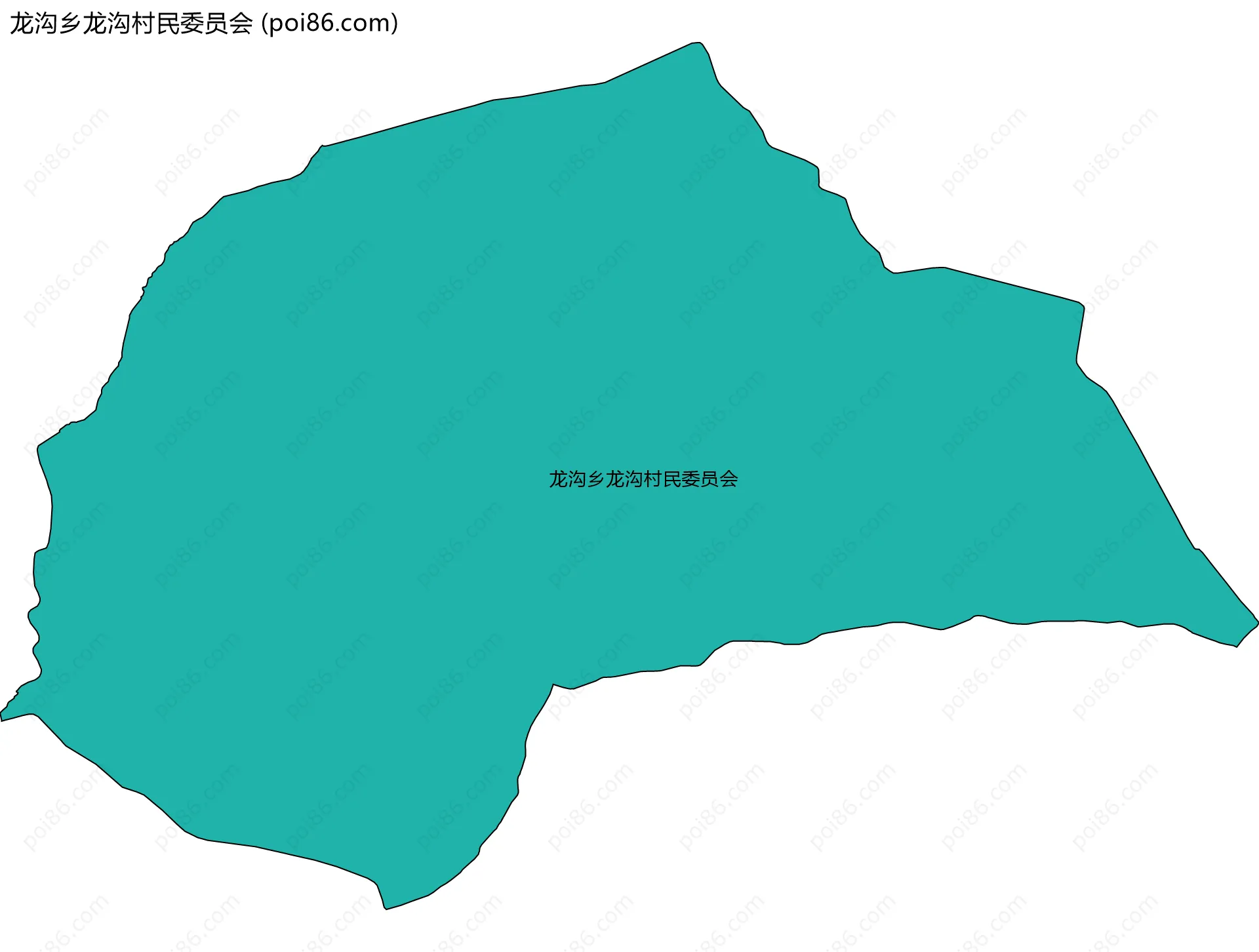 龙沟乡龙沟村民委员会边界地图