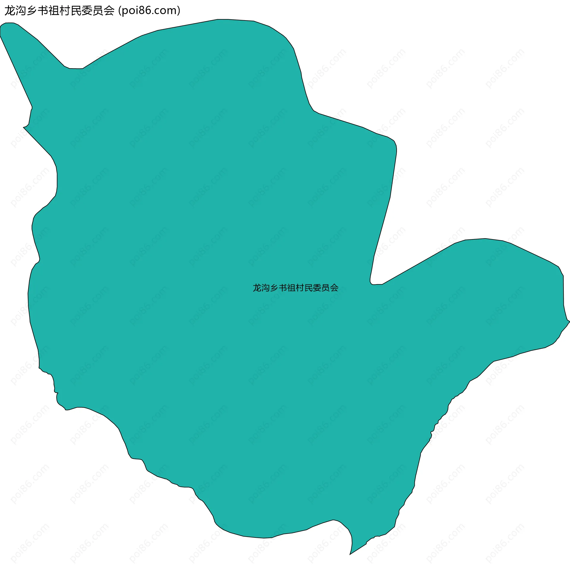 龙沟乡书祖村民委员会边界地图
