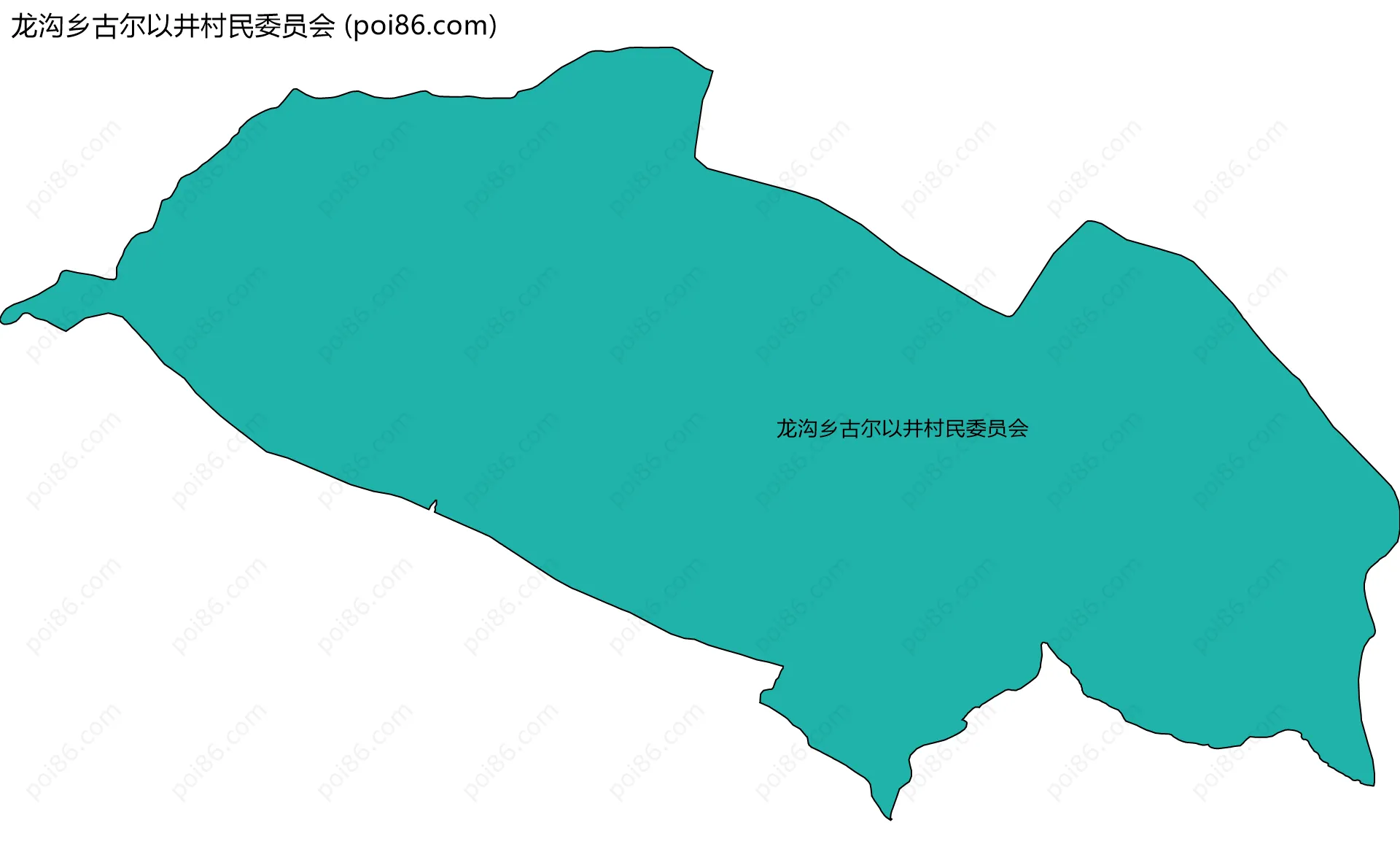 龙沟乡古尔以井村民委员会边界地图