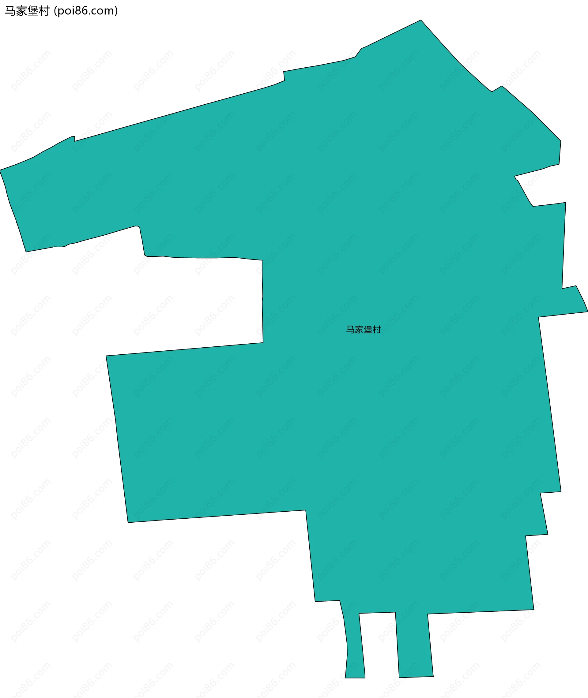 马家堡村边界地图