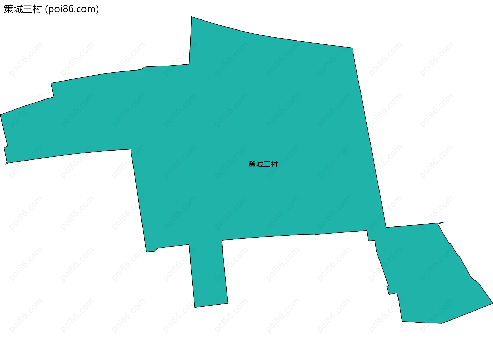 策城三村边界地图